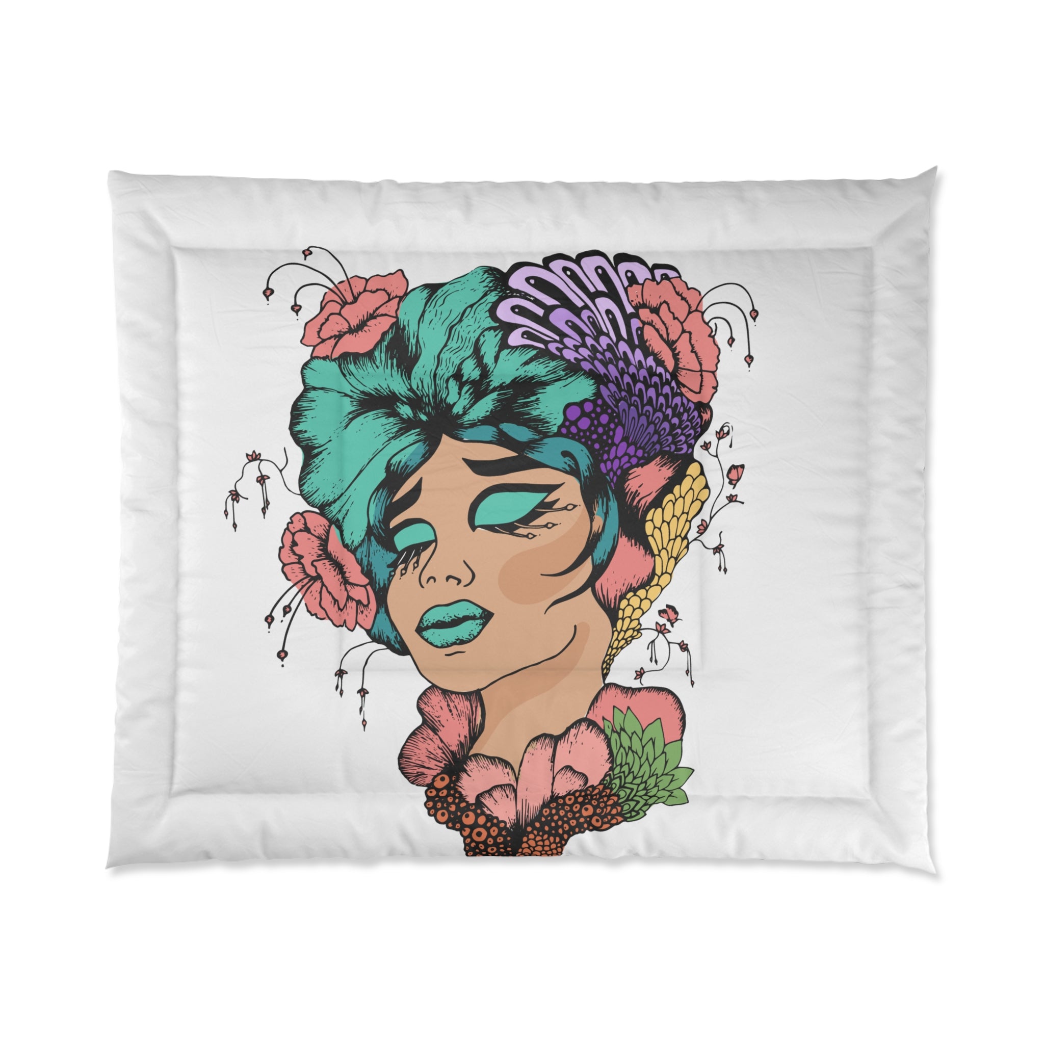 Black History Month Woman Artistic Head Comforter
