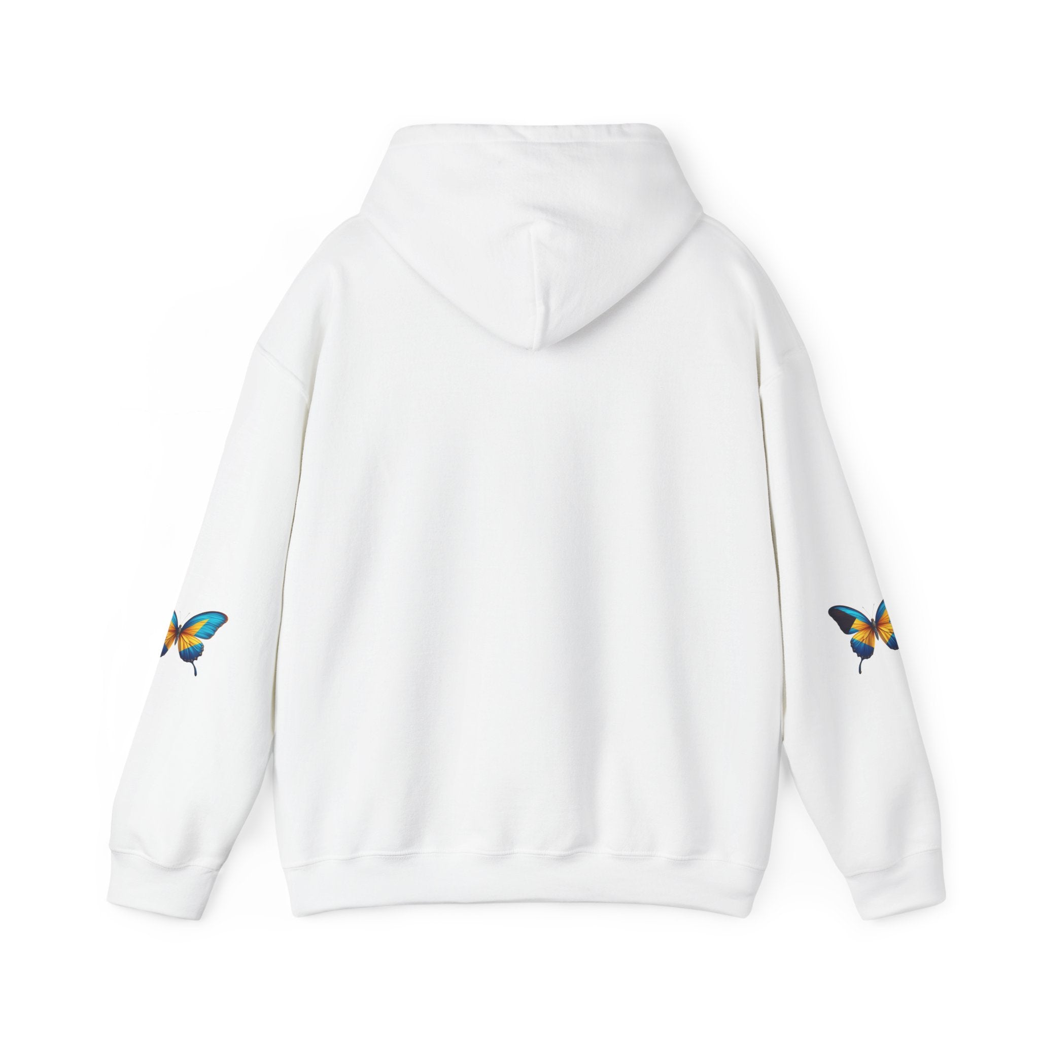 Butterfly Graphic Hoodie – Blue & Yellow Bahamian Wings Sweatshirt