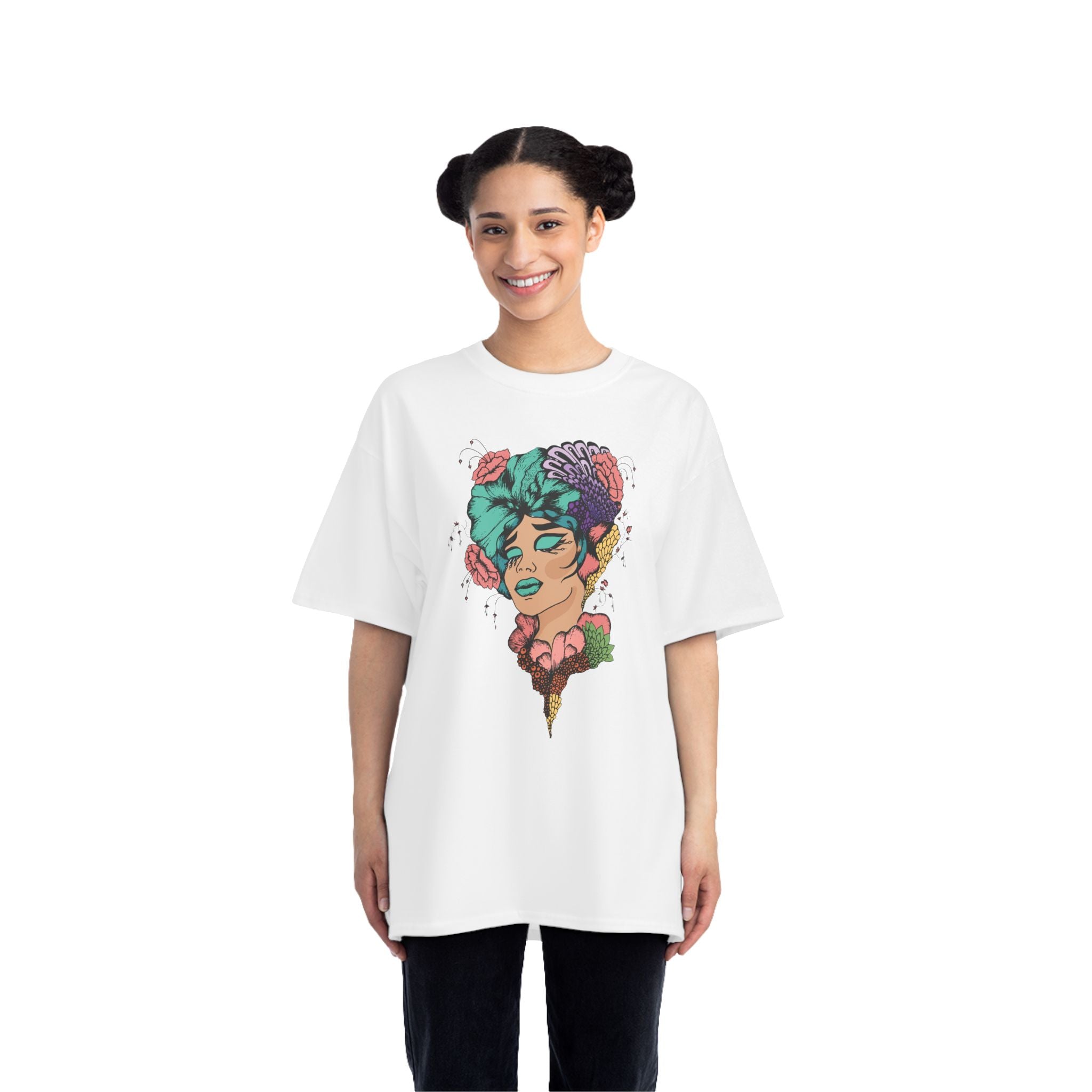 African Pride month  Sleeve T-Shirt with woman head.