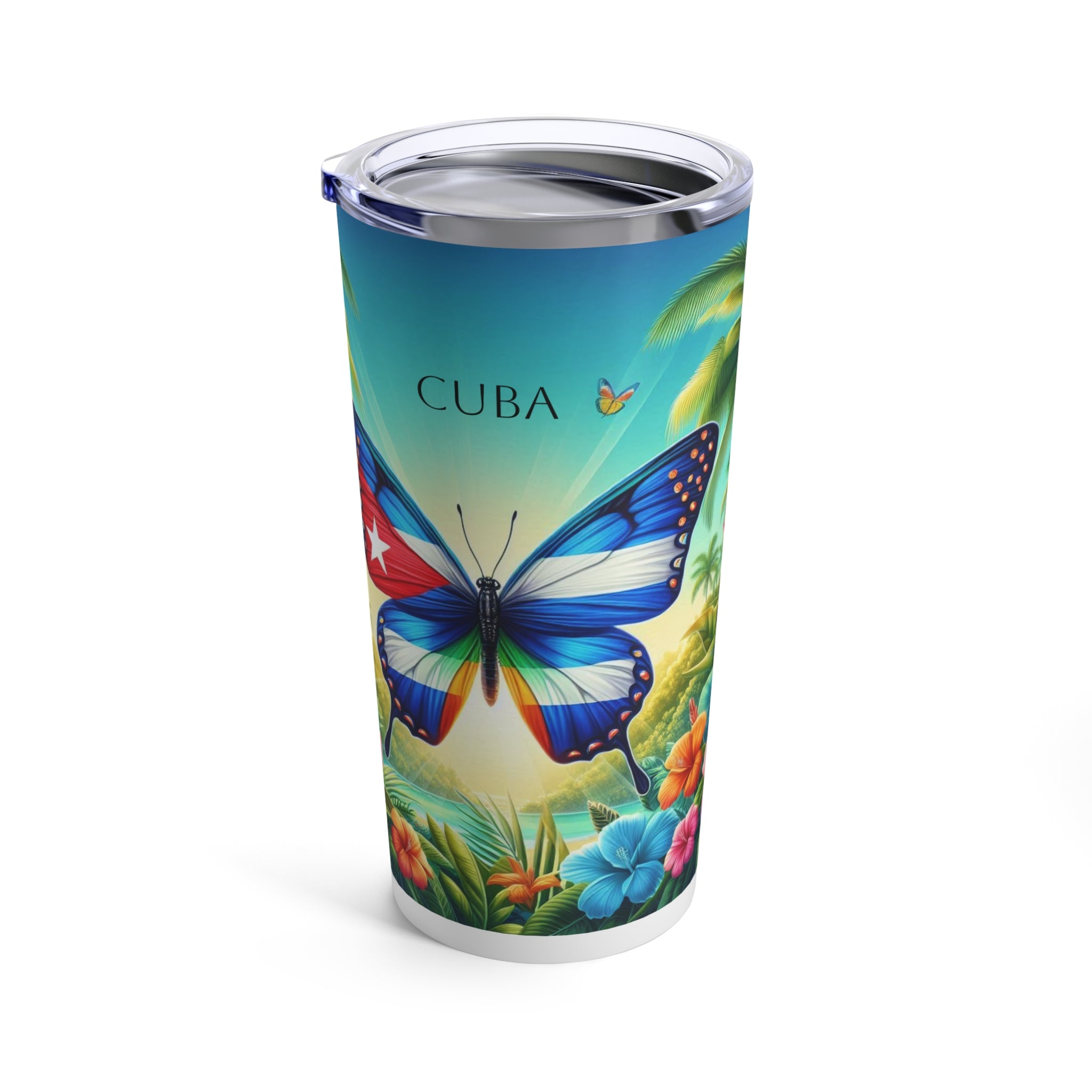 Cuban Flag Design Tumbler 20oz