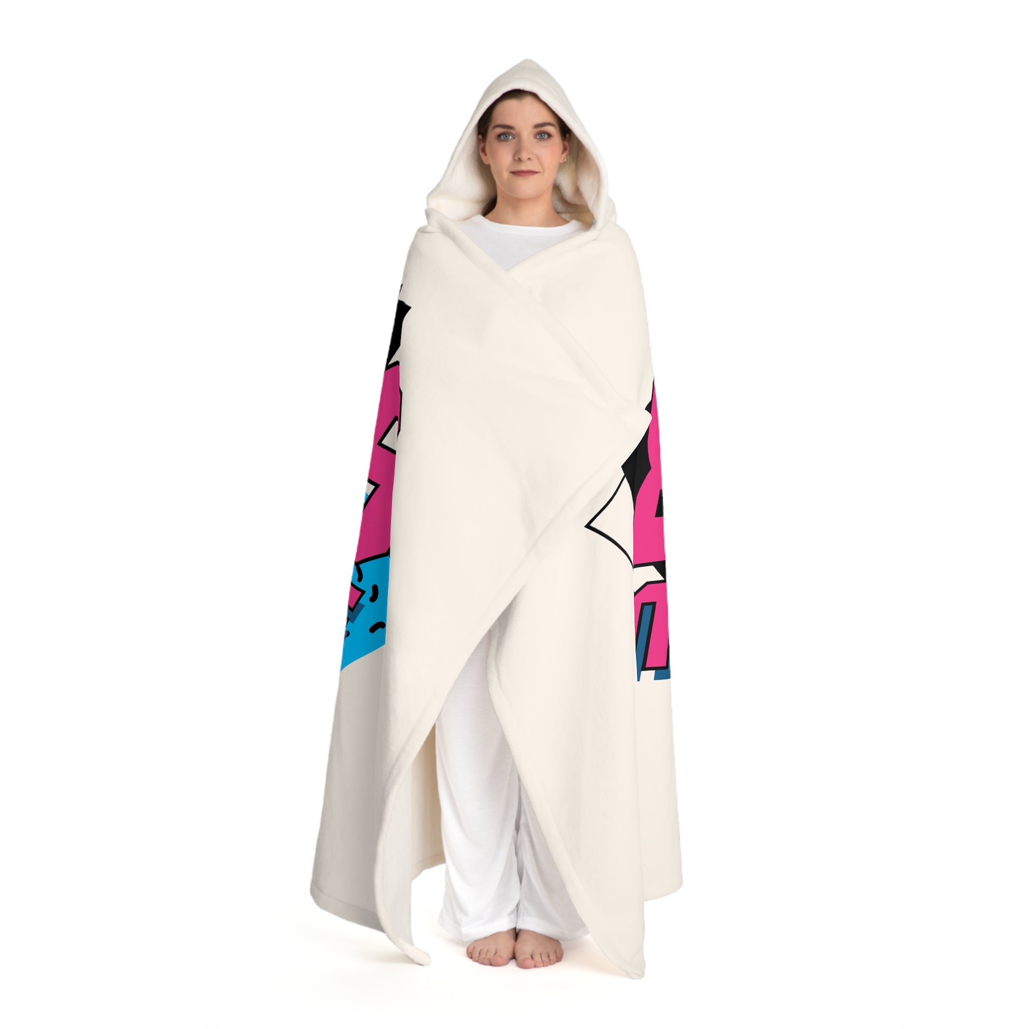 Hooded Sherpa Blanket - The 80's Made Me Design
