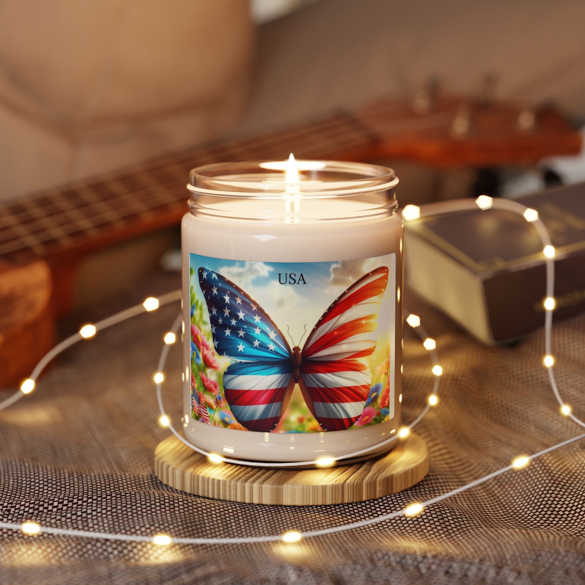 USA FLAG Scented Soy Candle, 9oz