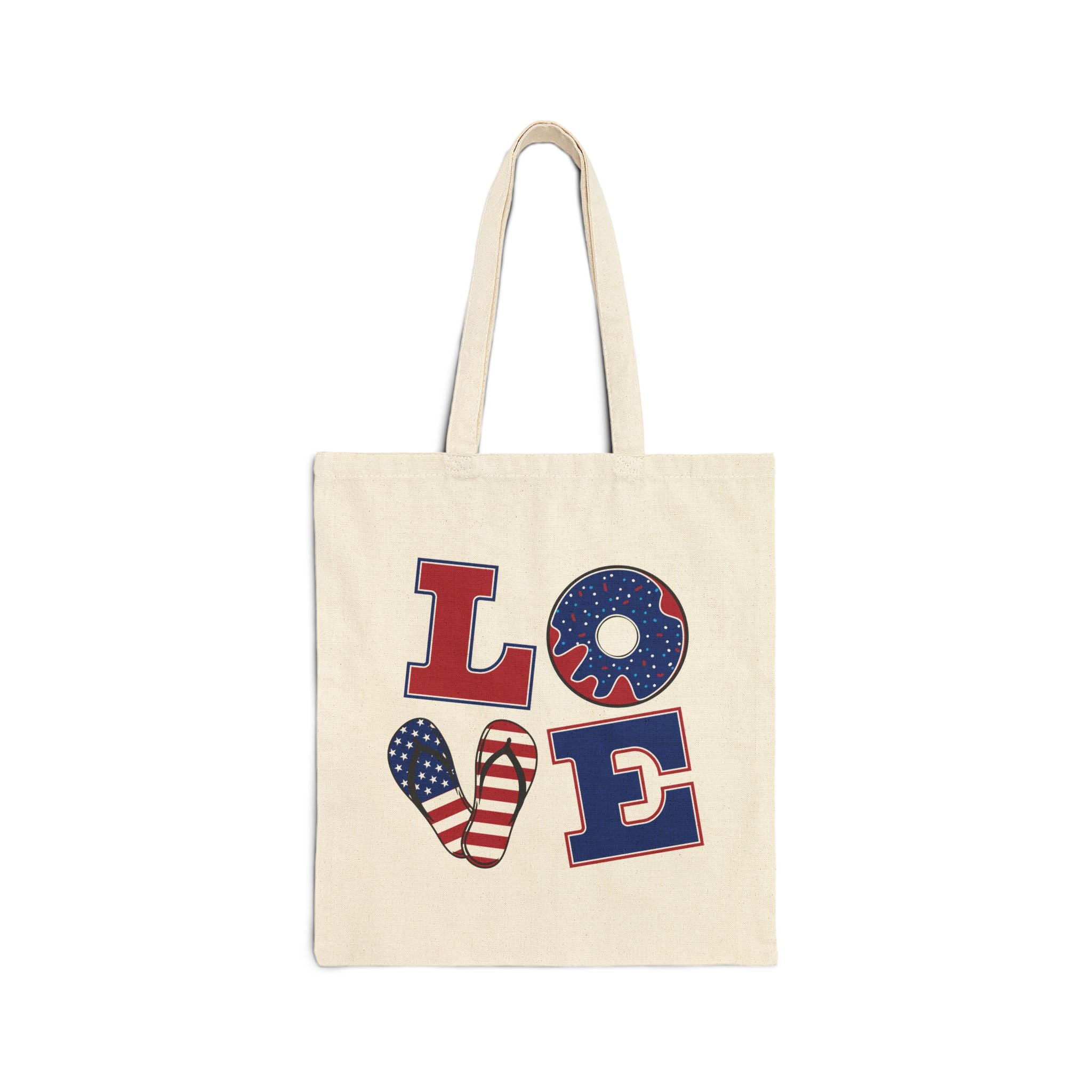Independence Day Cotton Canvas Tote Bag
