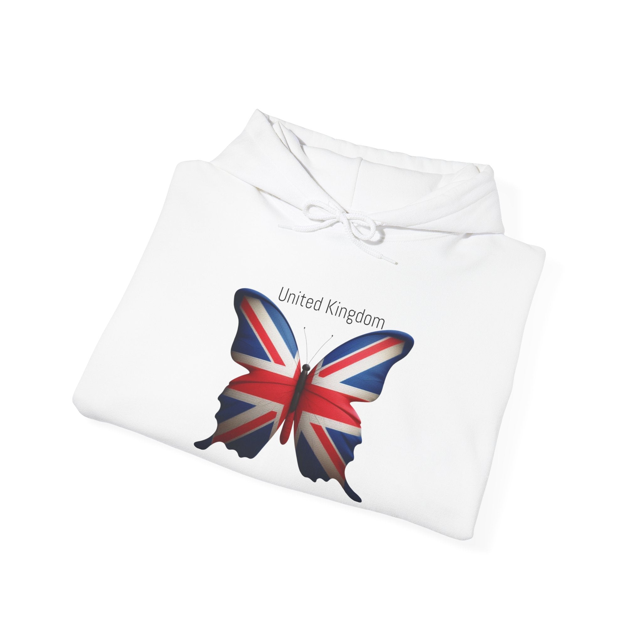 Union British Flag Butterfly Graphic Hoodie Pullover