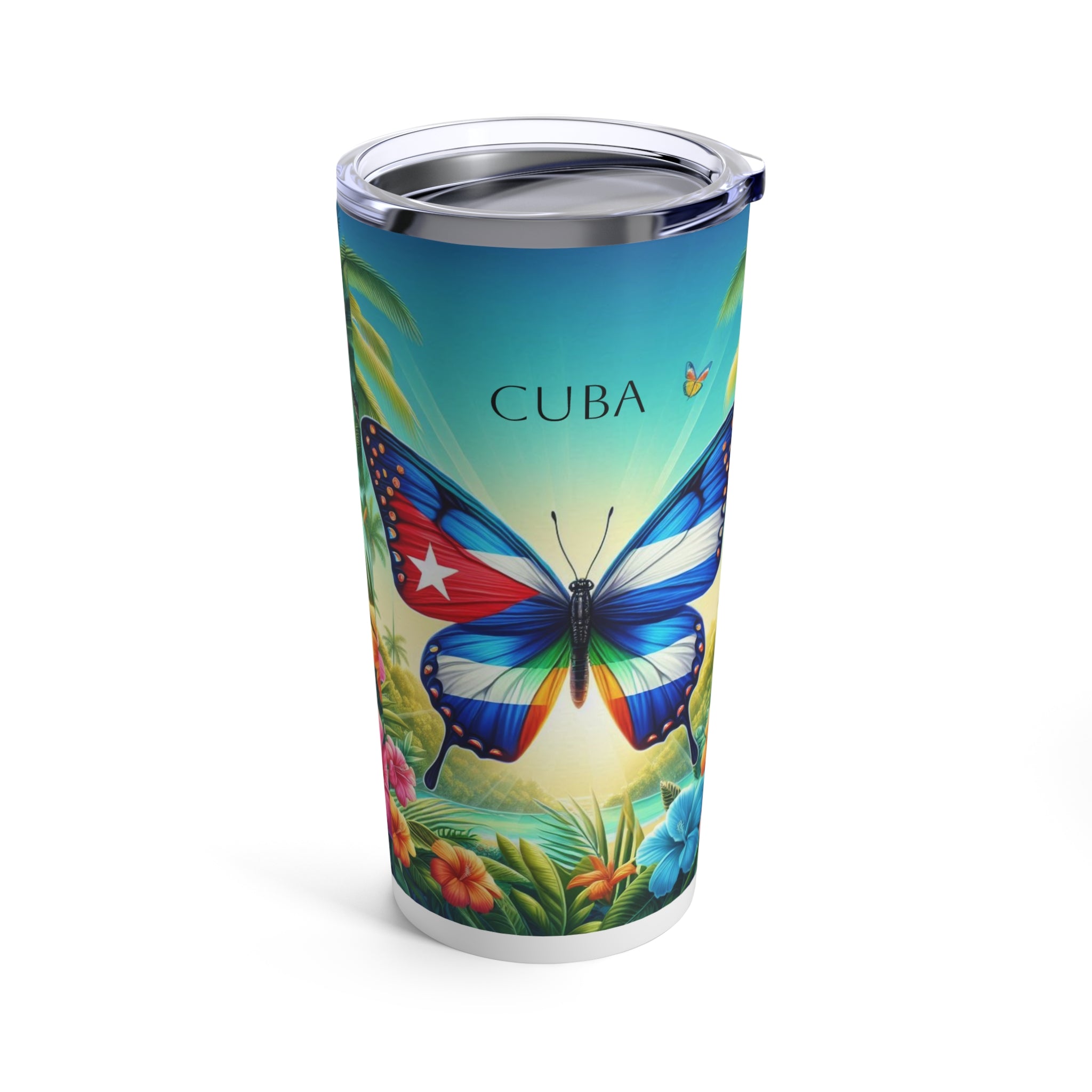 Cuban Flag Design Tumbler 20oz