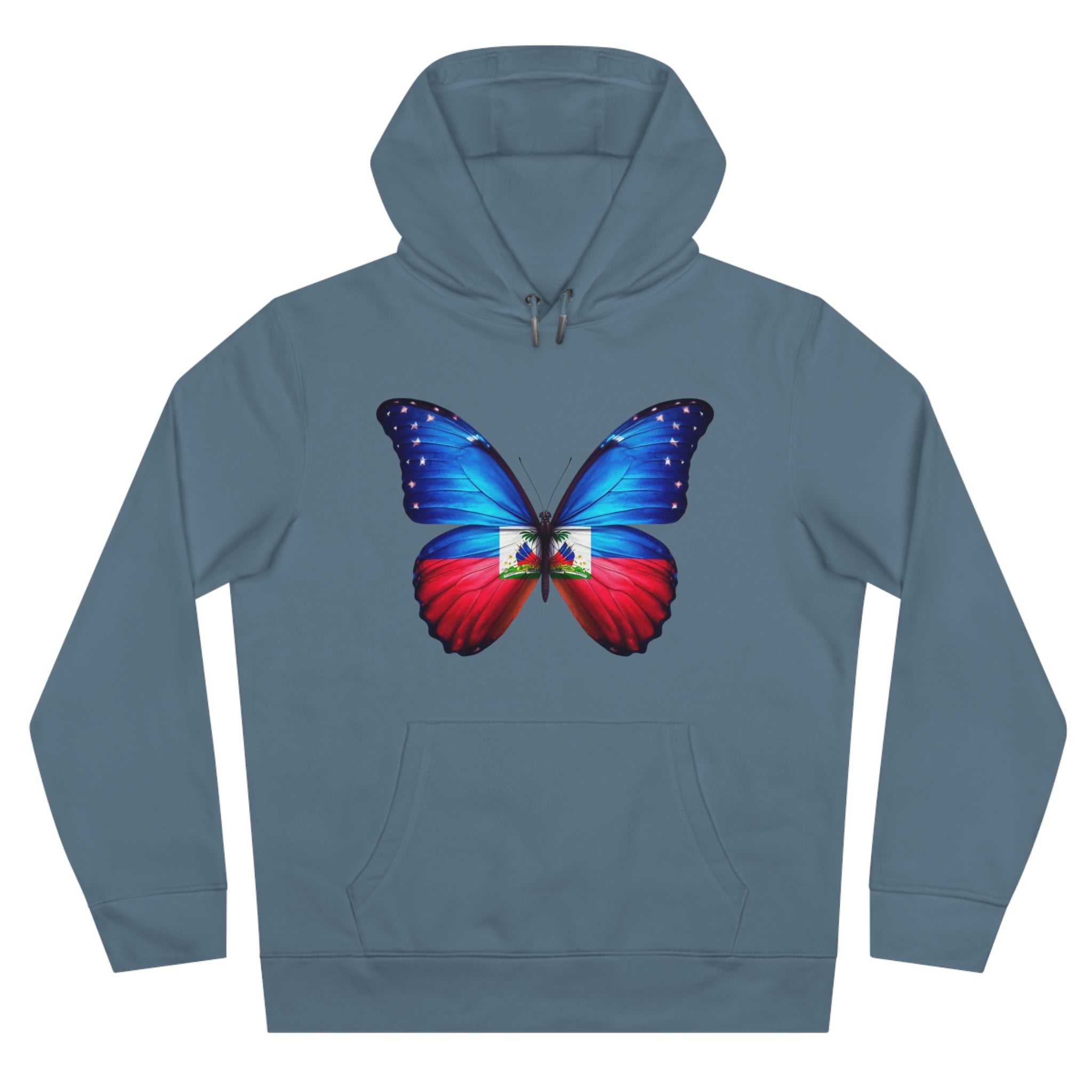 Haitian Butterfly Flag Hoodie Sweatshirt