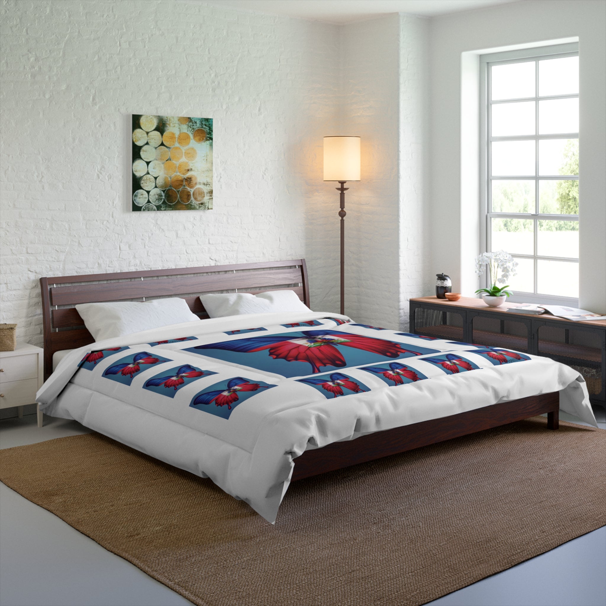 Haitian Butterfly Flag Comforter