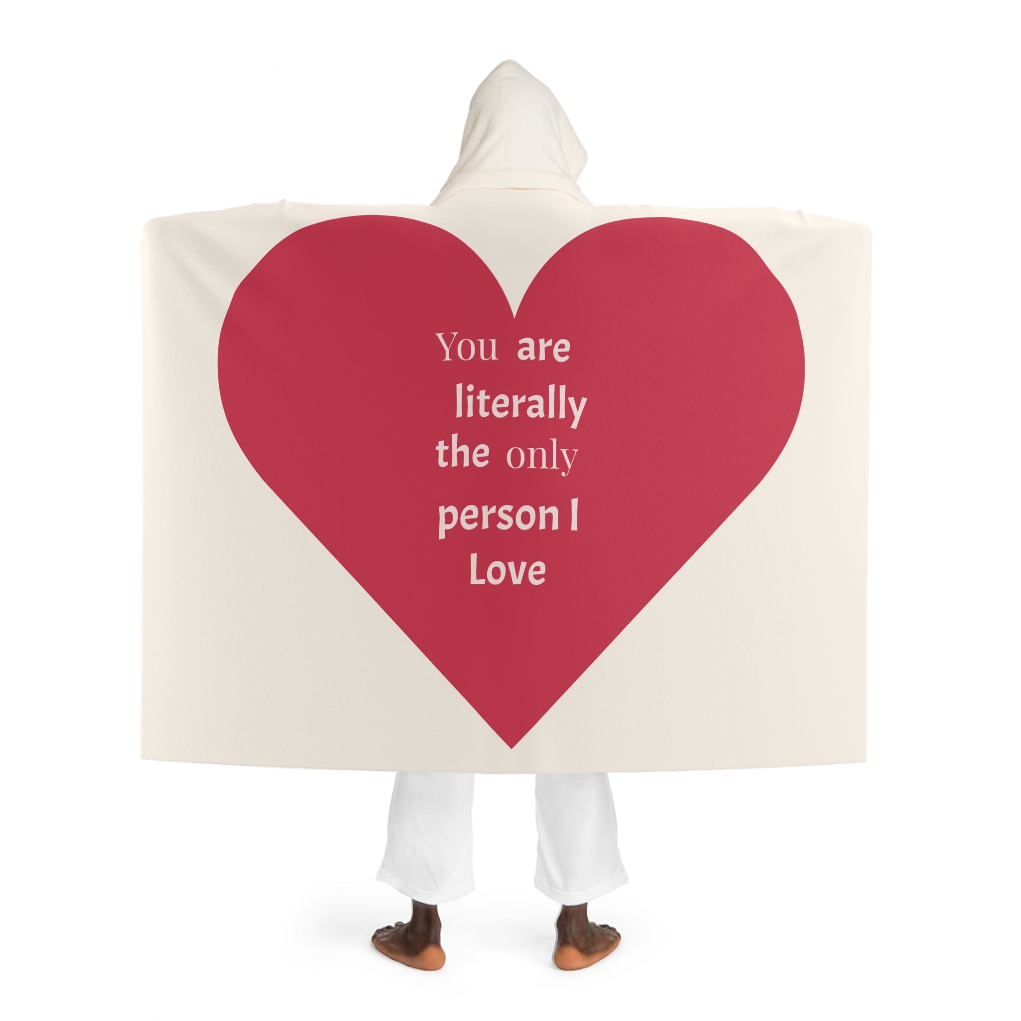 Hooded Sherpa Fleece Blanket - You Are The Only Person I Love