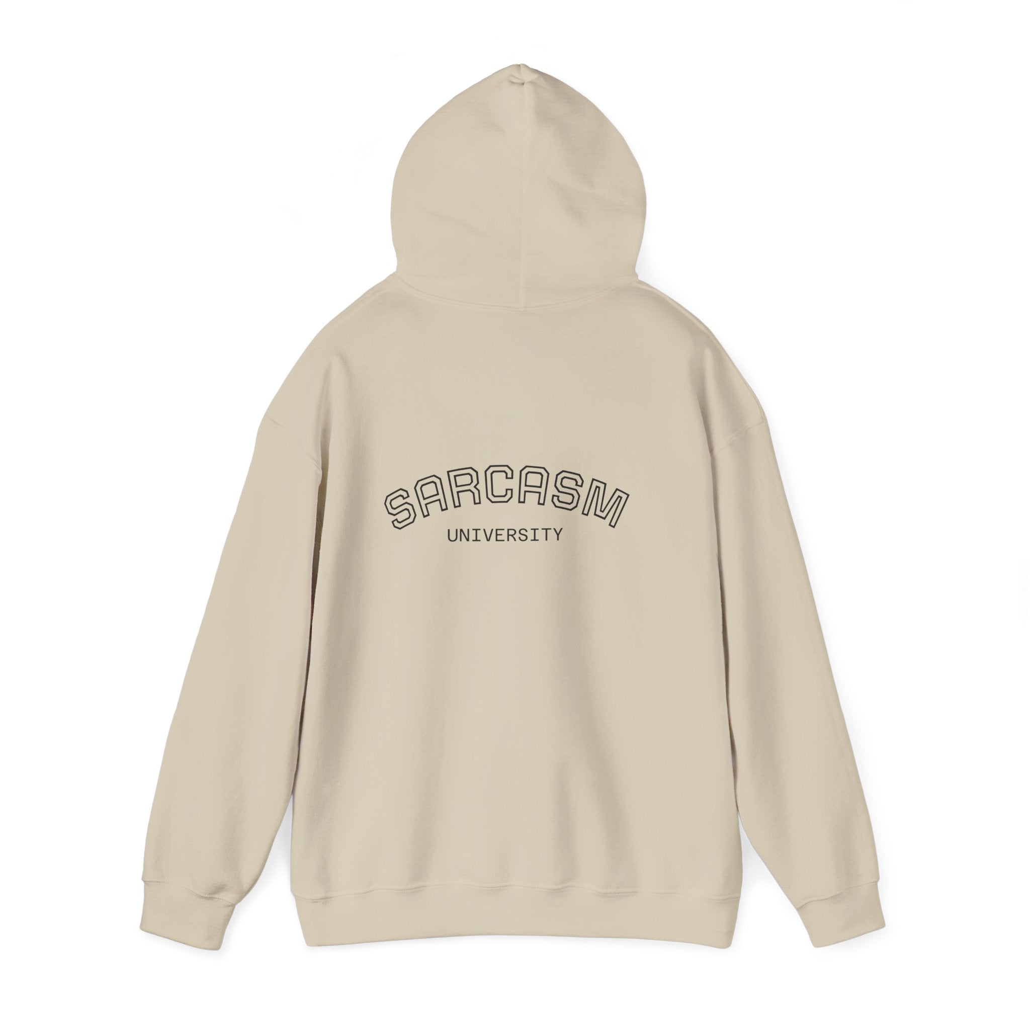 Sarcasm University Hoodie - Unisex Heavy Blend Sweatshirt for Humor Lovers, Gift for College Students, Trendy Casual Wear