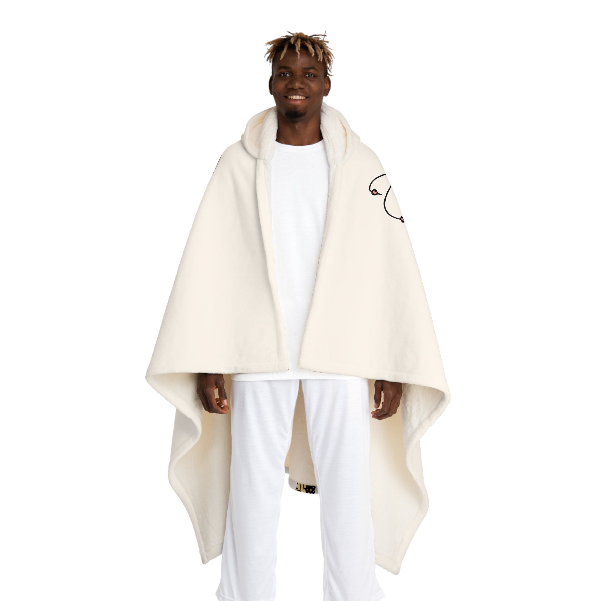 Artistic Woman Artistic Head Hooded Sherpa Blanket