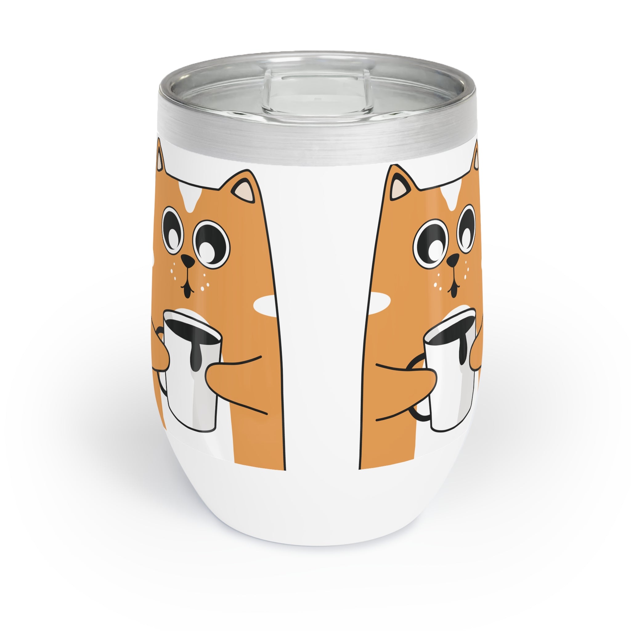 Cat Chill Wine Tumbler 12 oz