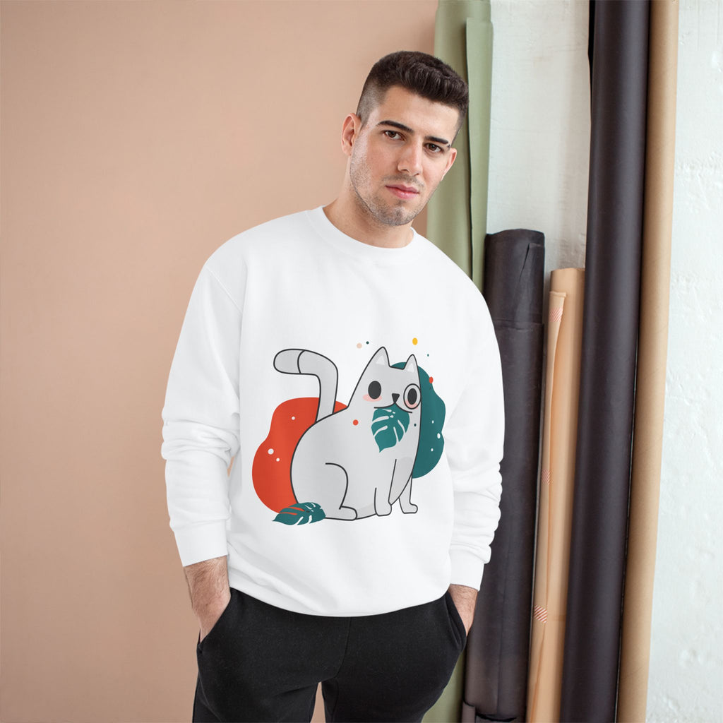 Cat with Flower Champion Sweatshirt