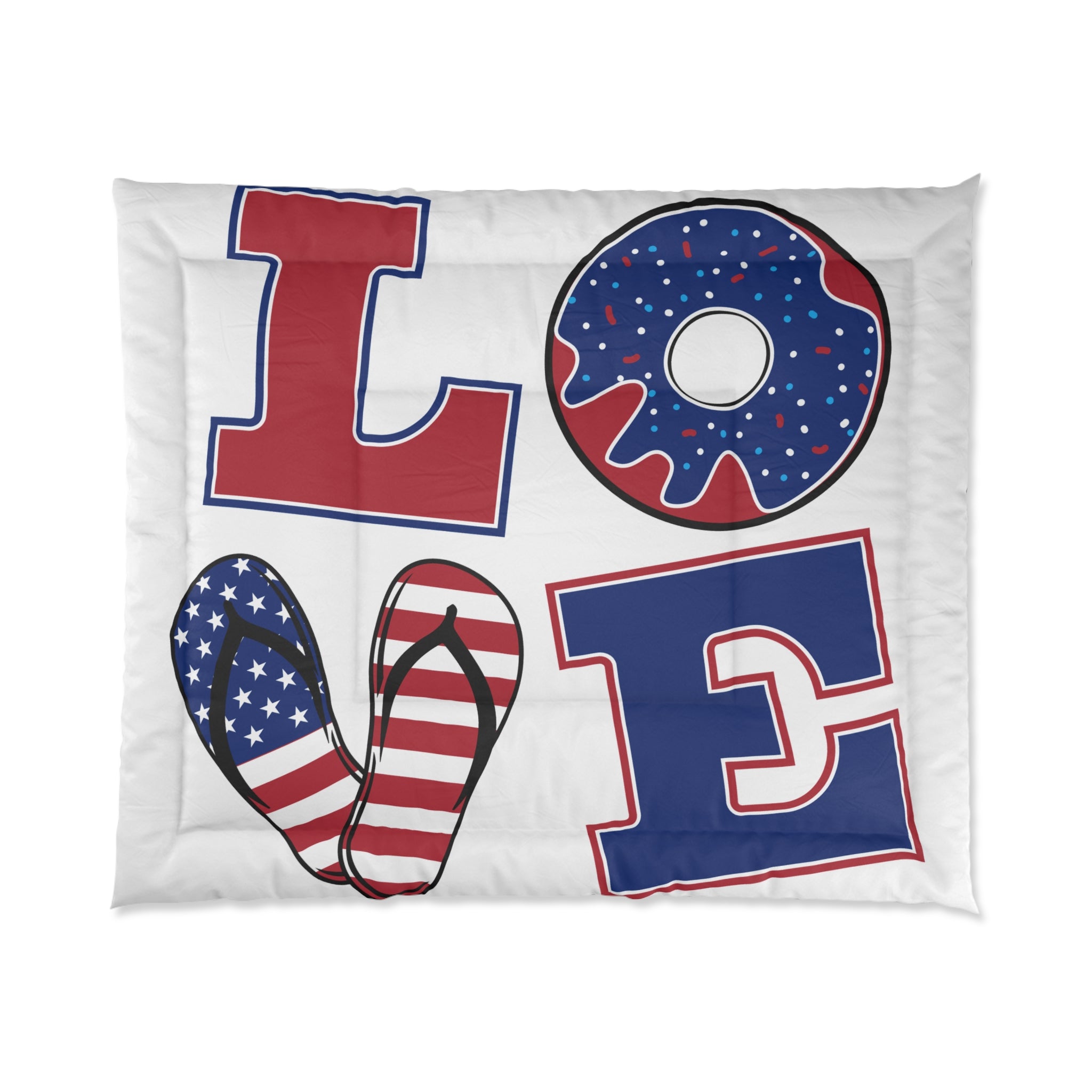 USA LOVE Independence Day Comforter