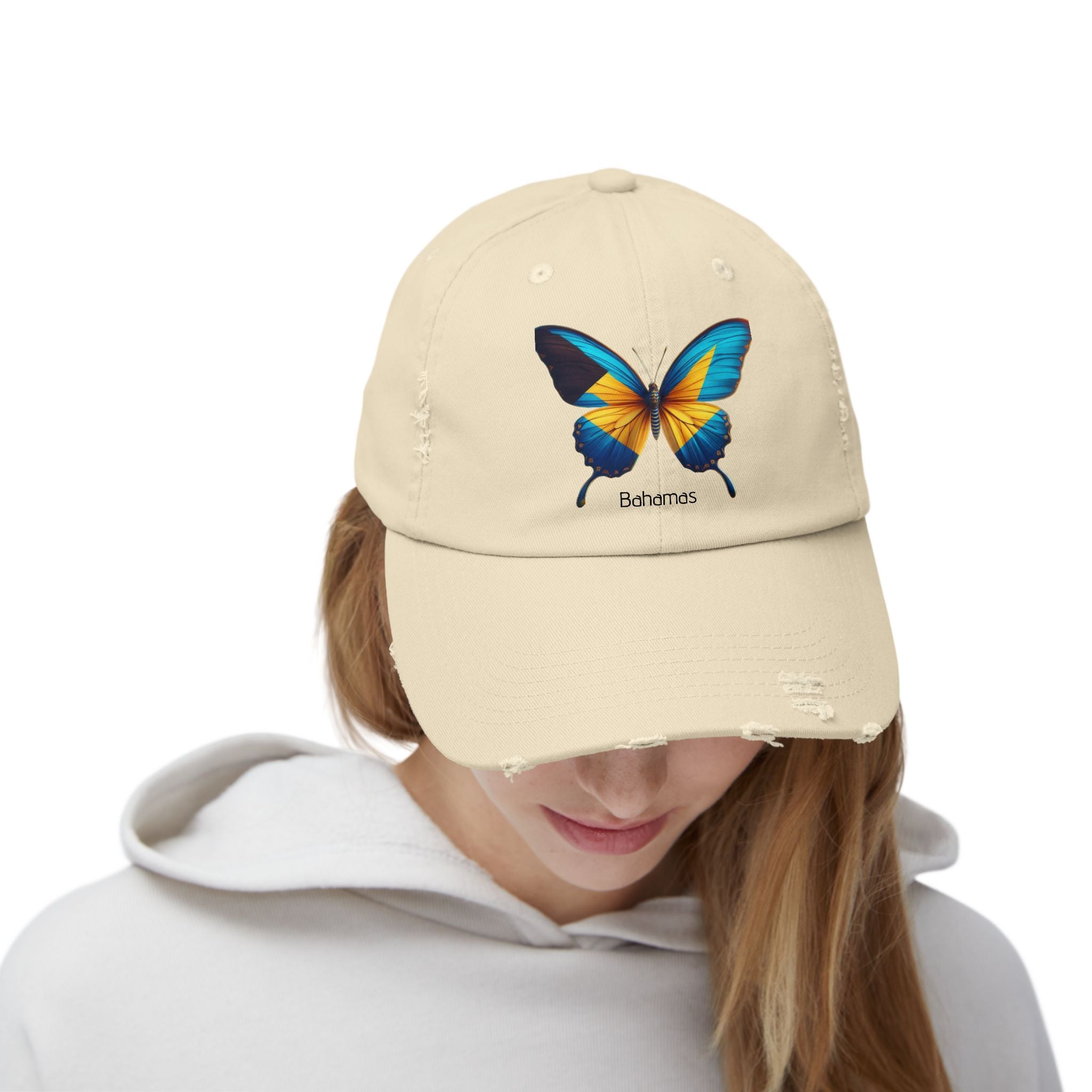 Bahamas Butterfly Flag Cap