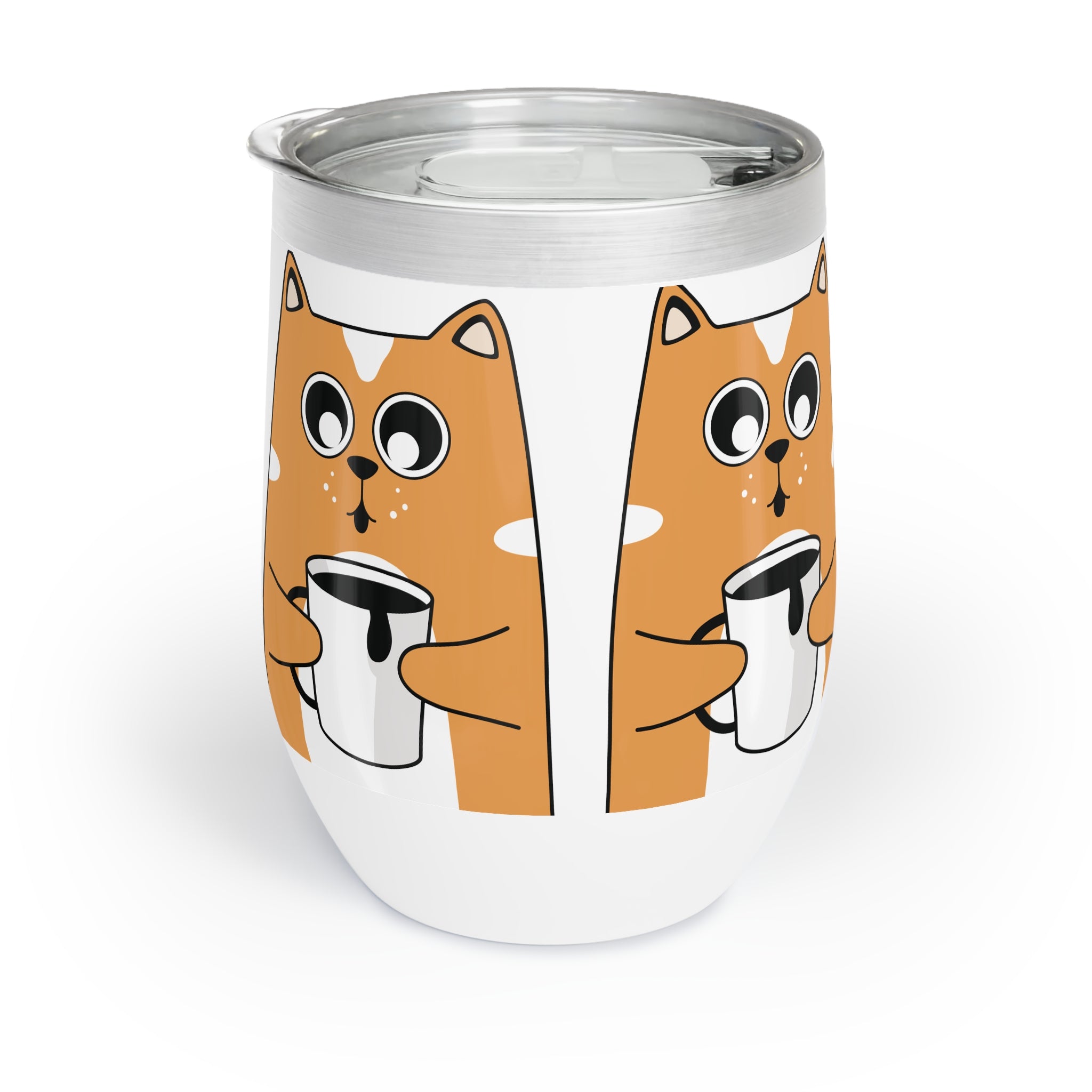 Cat Chill Wine Tumbler 12 oz