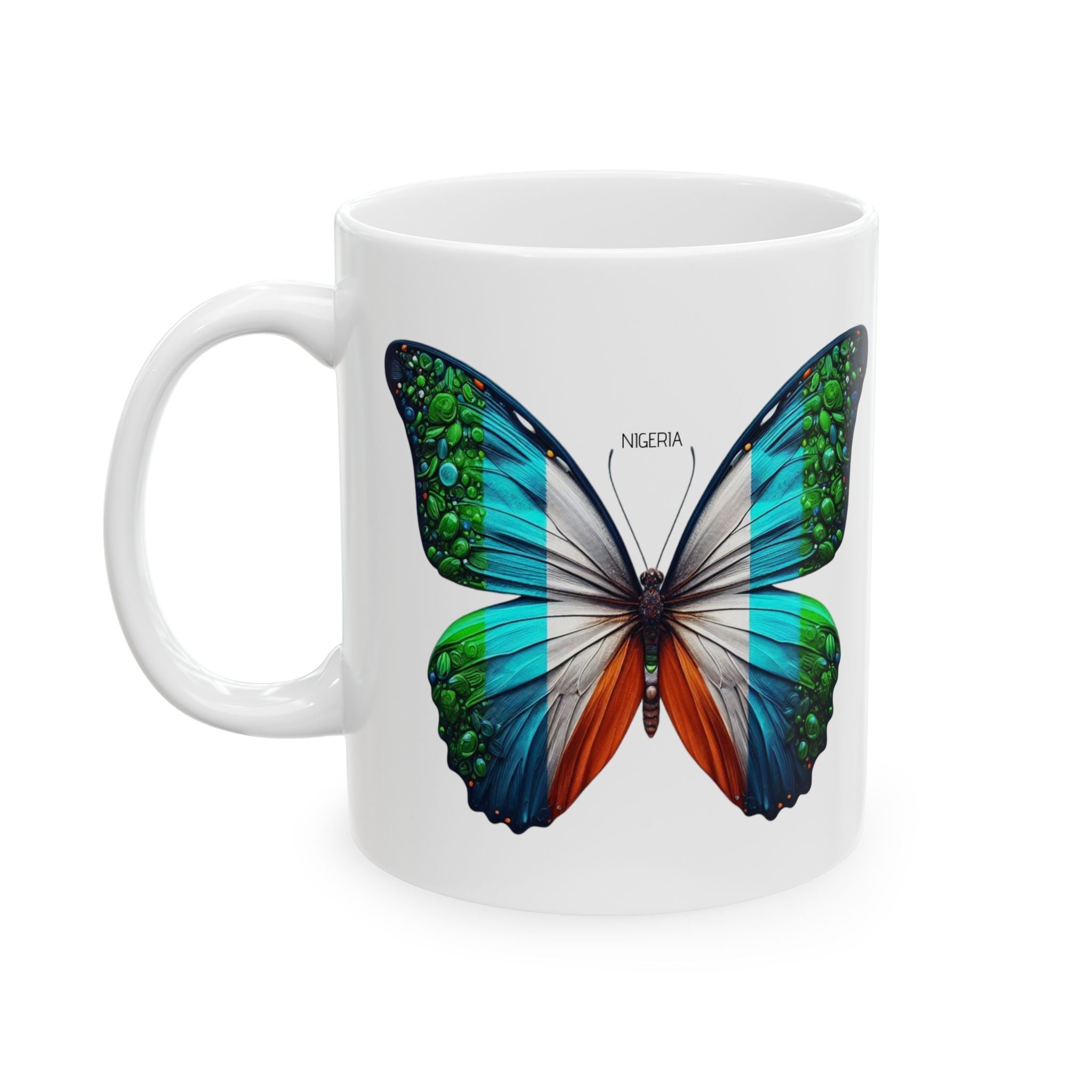 NIGERIAN FLAG Ceramic Mug.