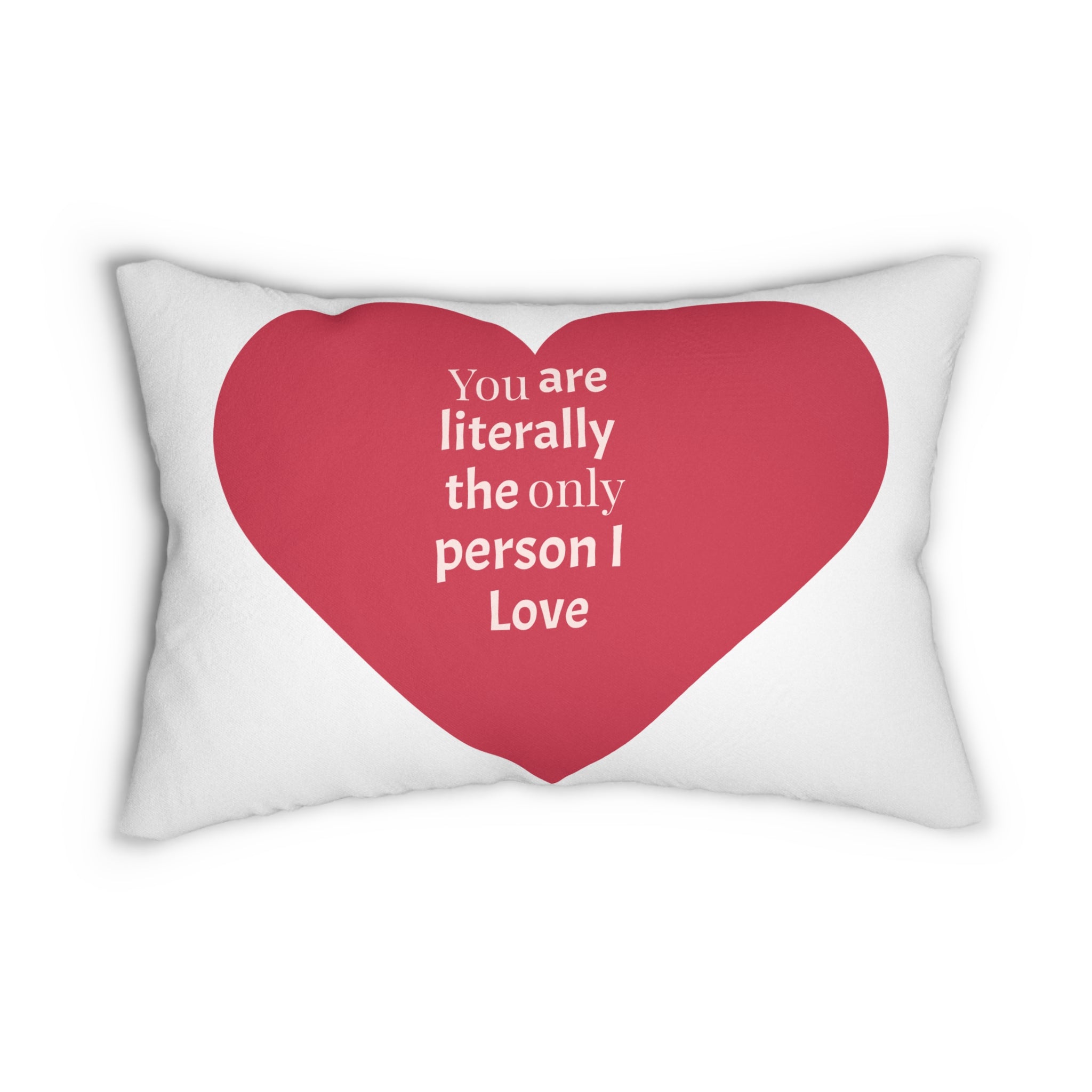 Spun Polyester Valentine Day Lumbar Pillow