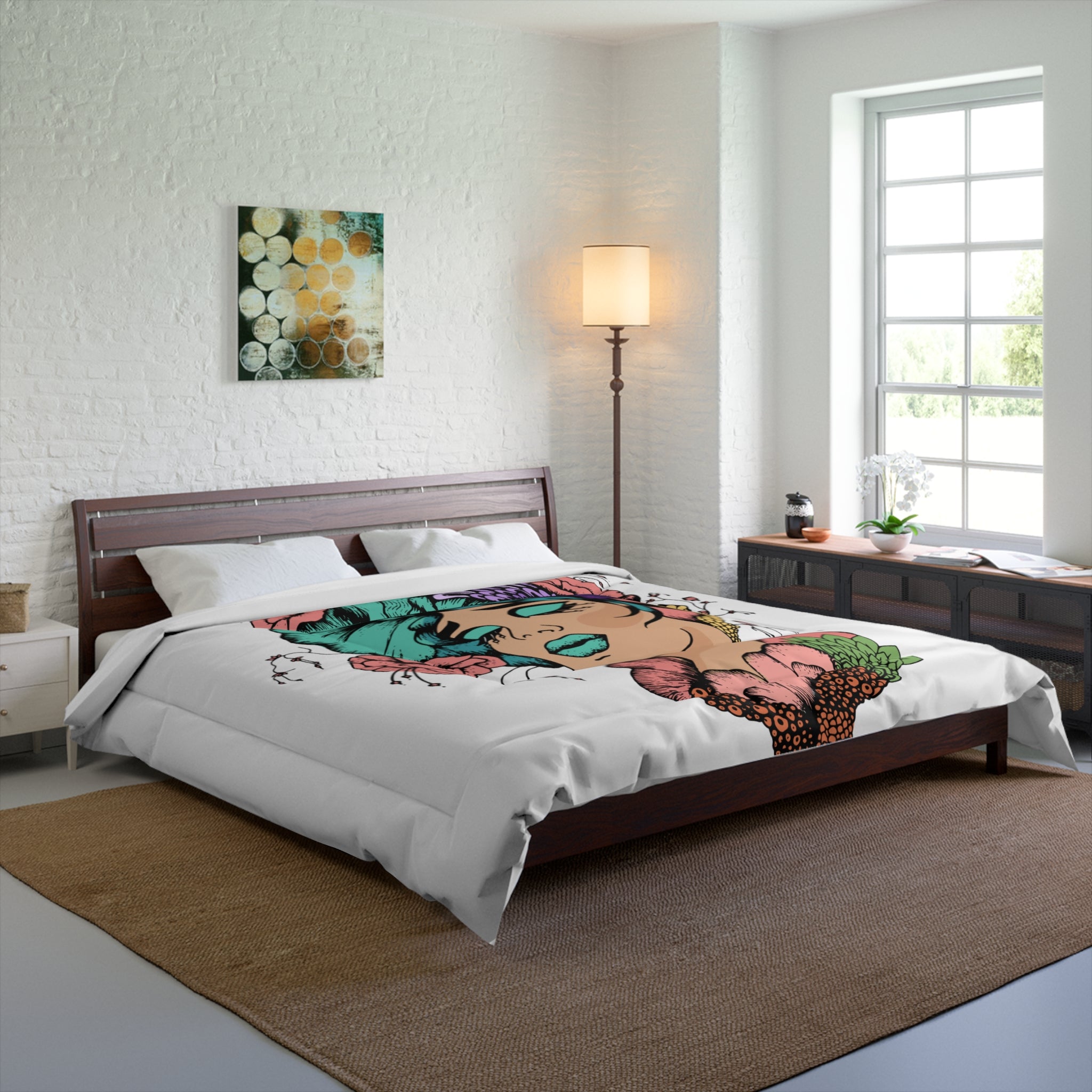 Black History Month Woman Artistic Head Comforter