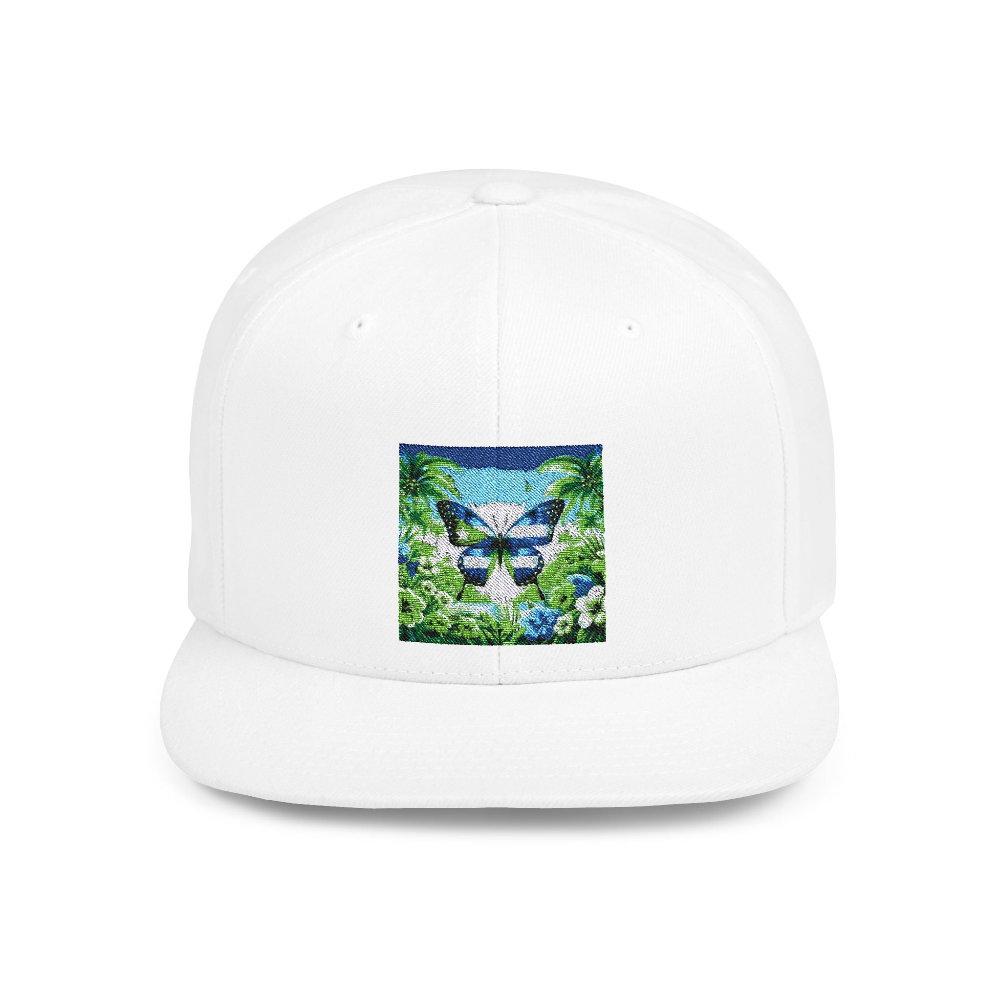 Flat Bill Snapback Butterfly Star Flag