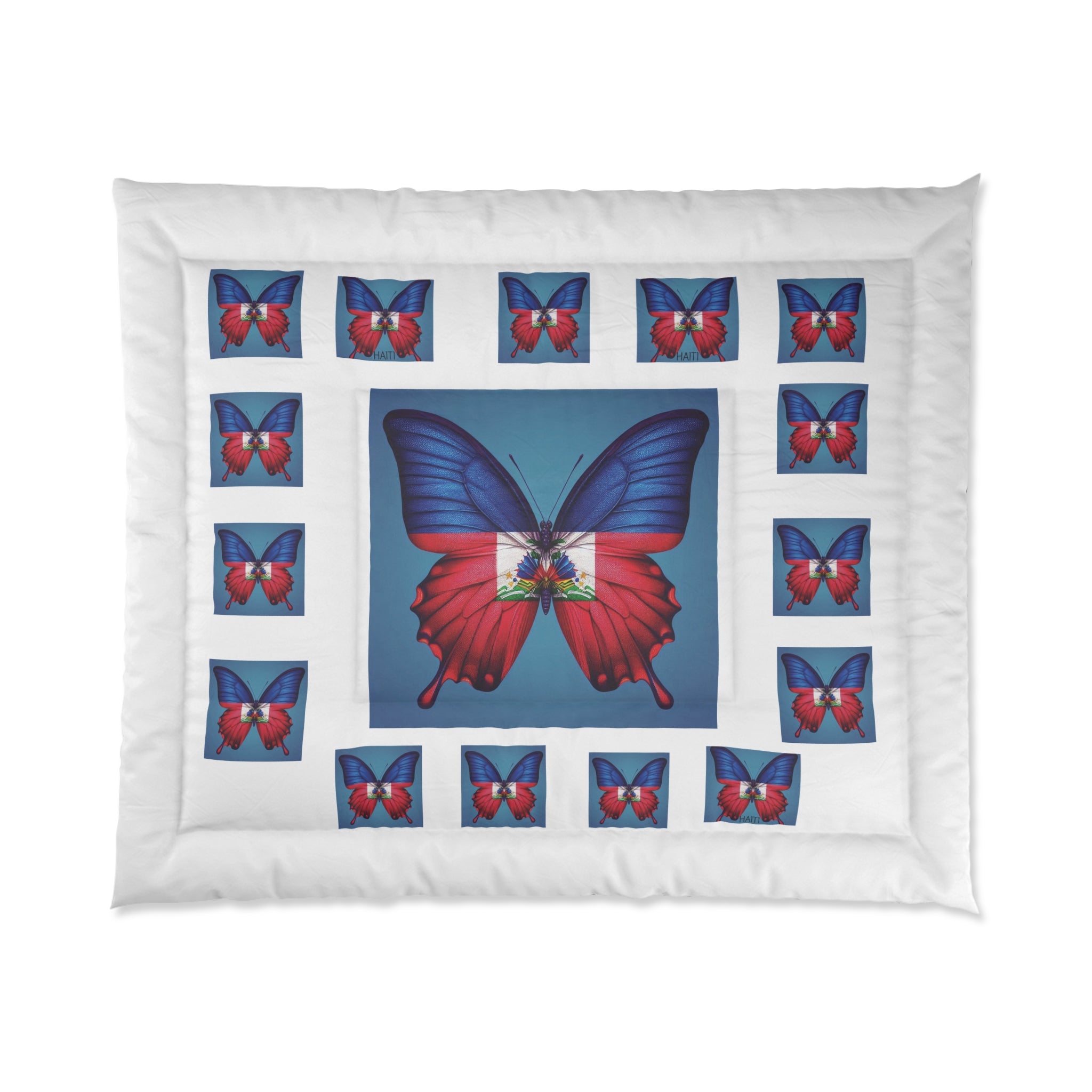 Haitian Butterfly Flag Comforter