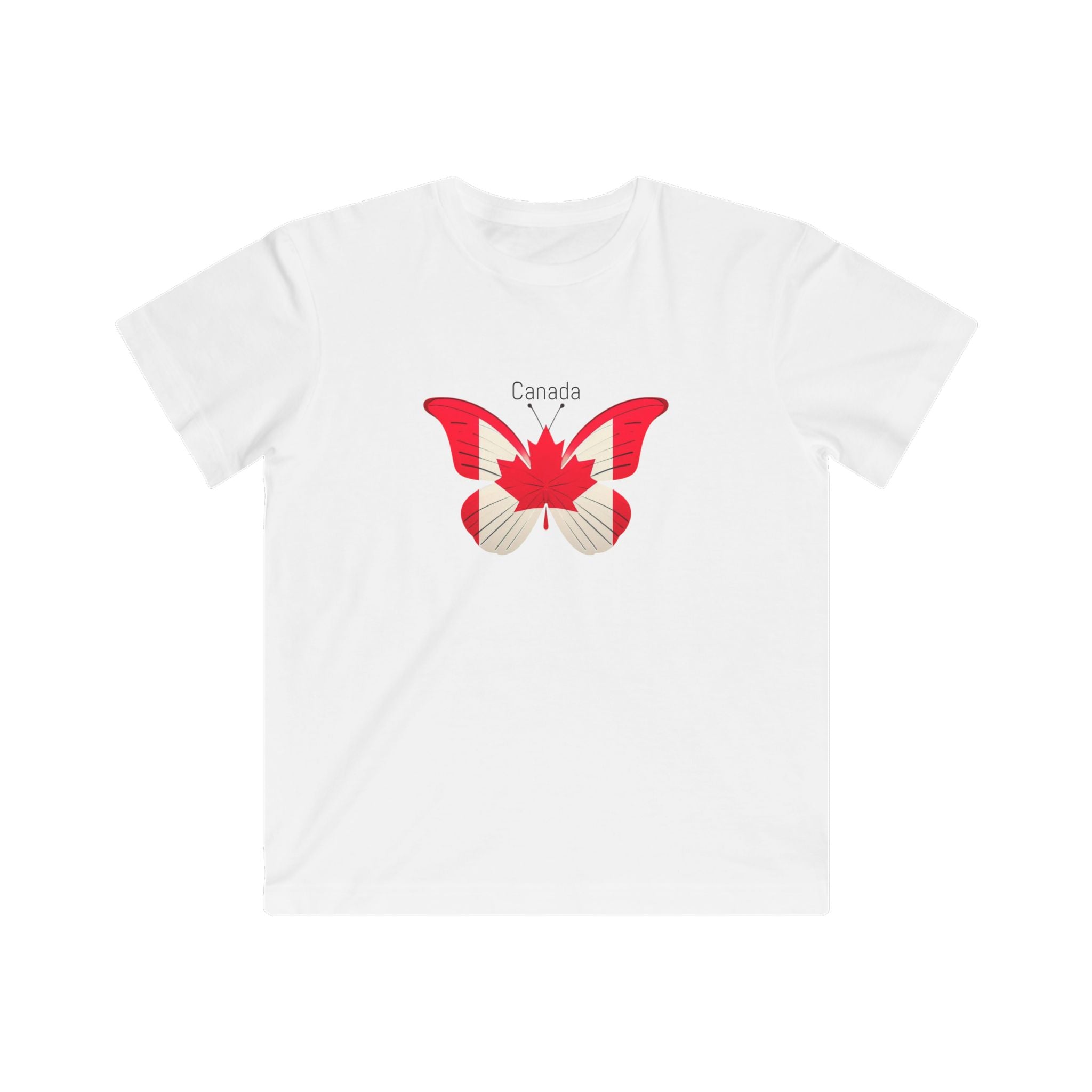 Kids T-Shirt — Canada Maple Butterfly Graphic Tee