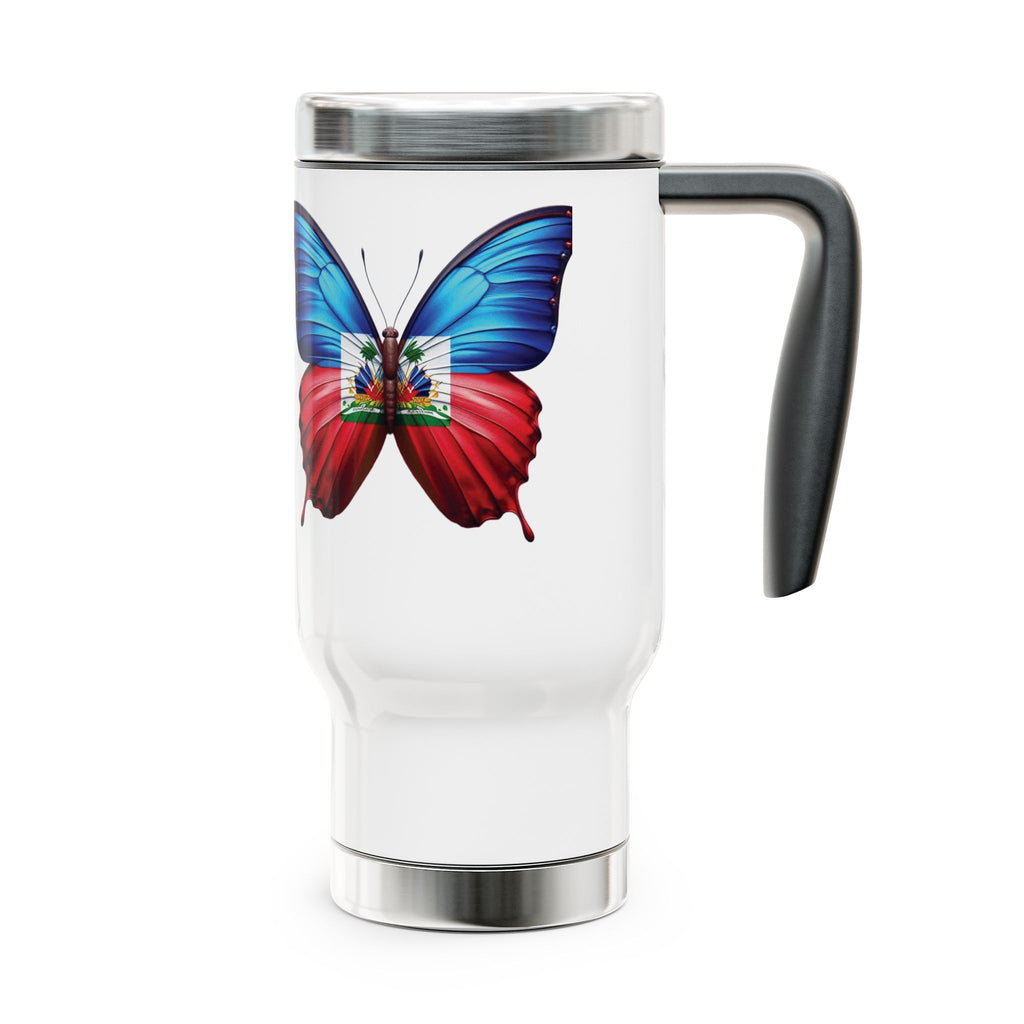 Butterfly Haitian Flag Travel Mug 14 oz