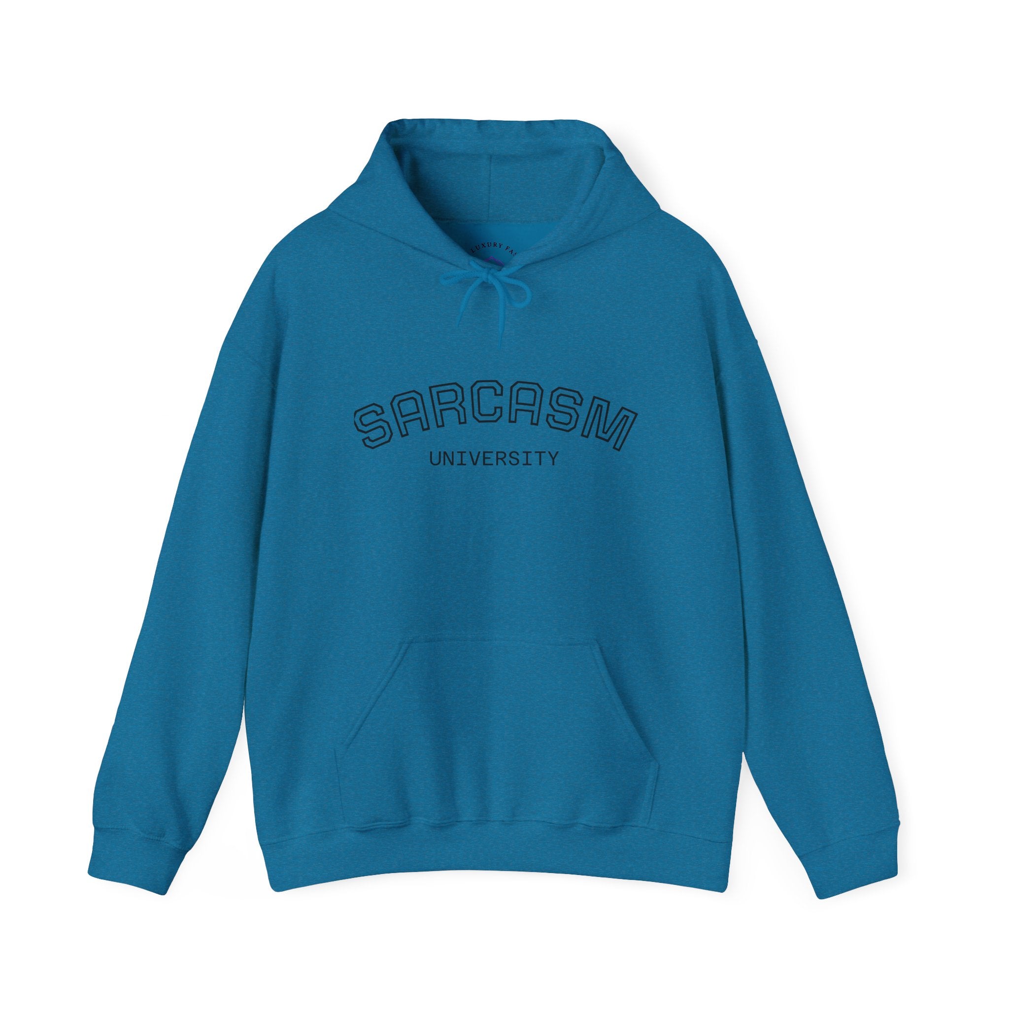 Sarcasm University Hoodie - Unisex Heavy Blend Sweatshirt for Humor Lovers, Gift for College Students, Trendy Casual Wear