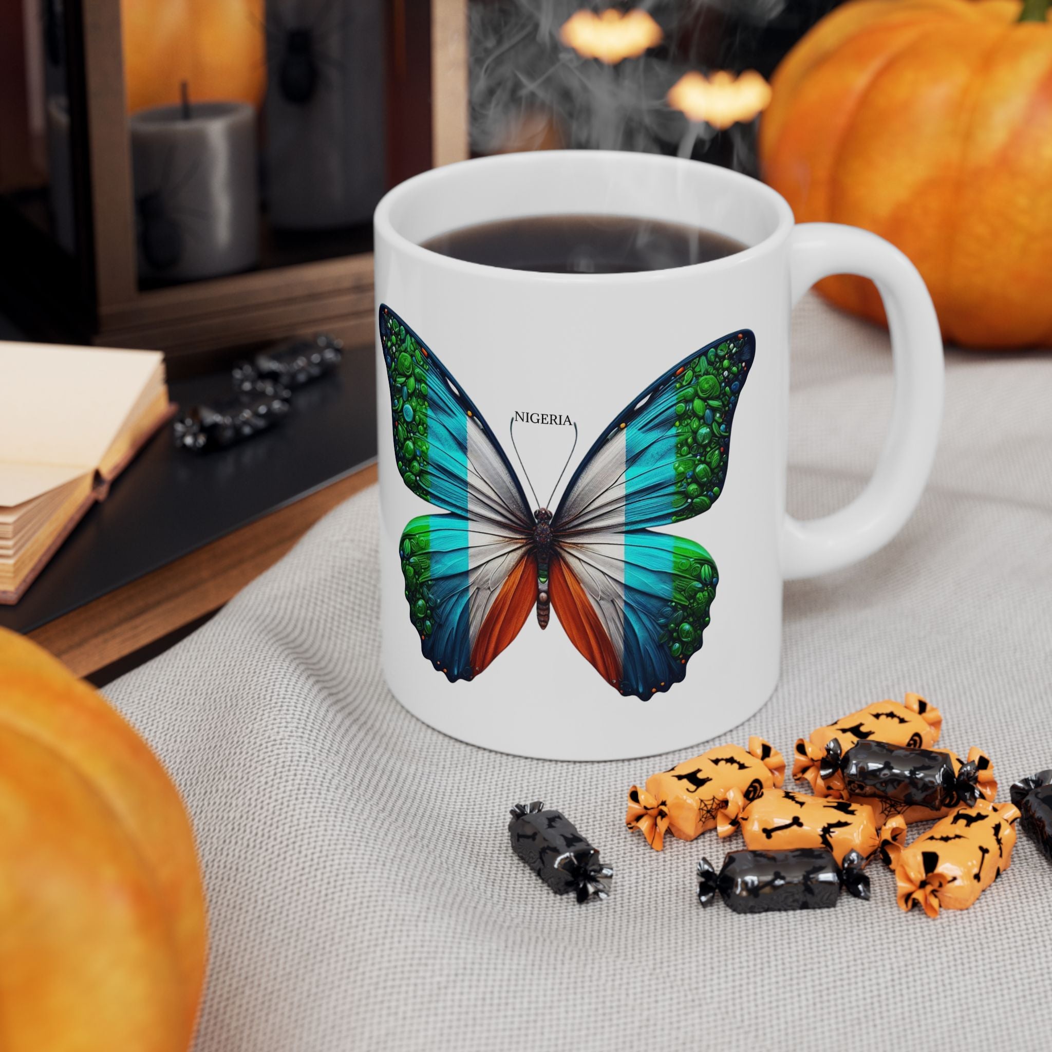 NIGERIAN FLAG Ceramic Mug.