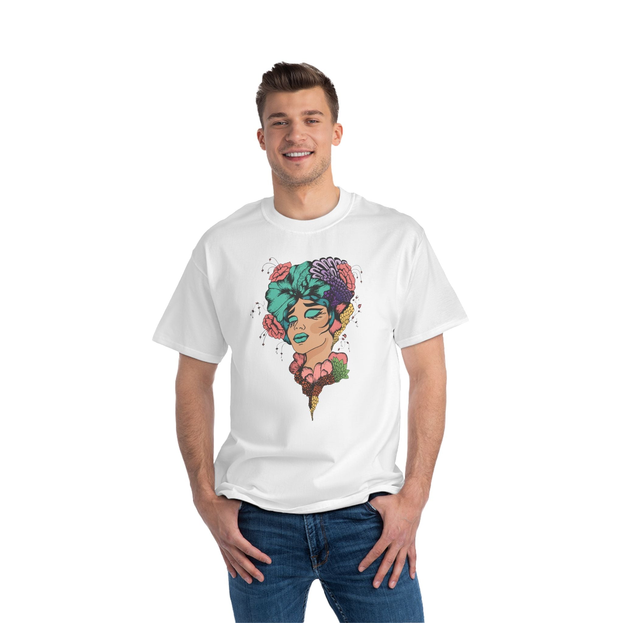 African Pride month  Sleeve T-Shirt with woman head.
