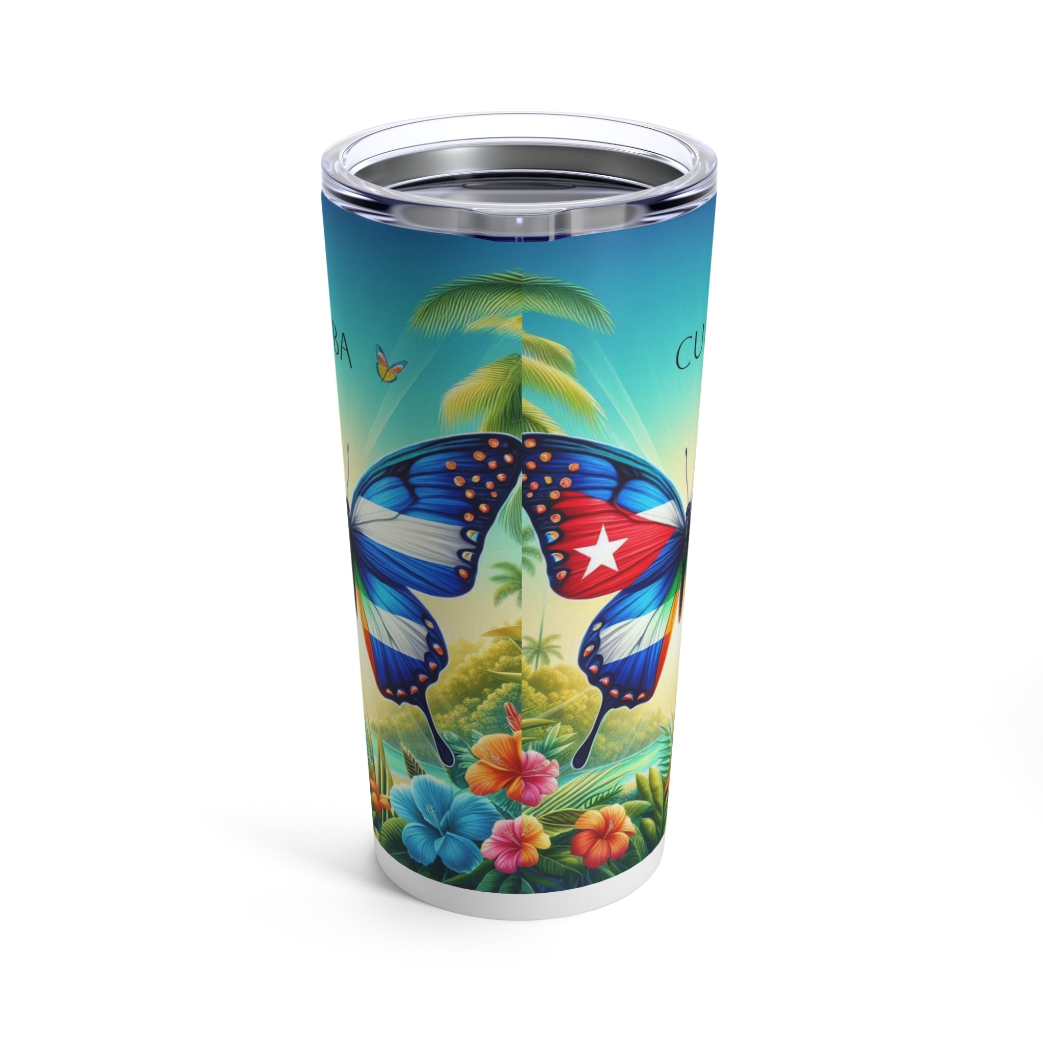 Cuban Flag Design Tumbler 20oz