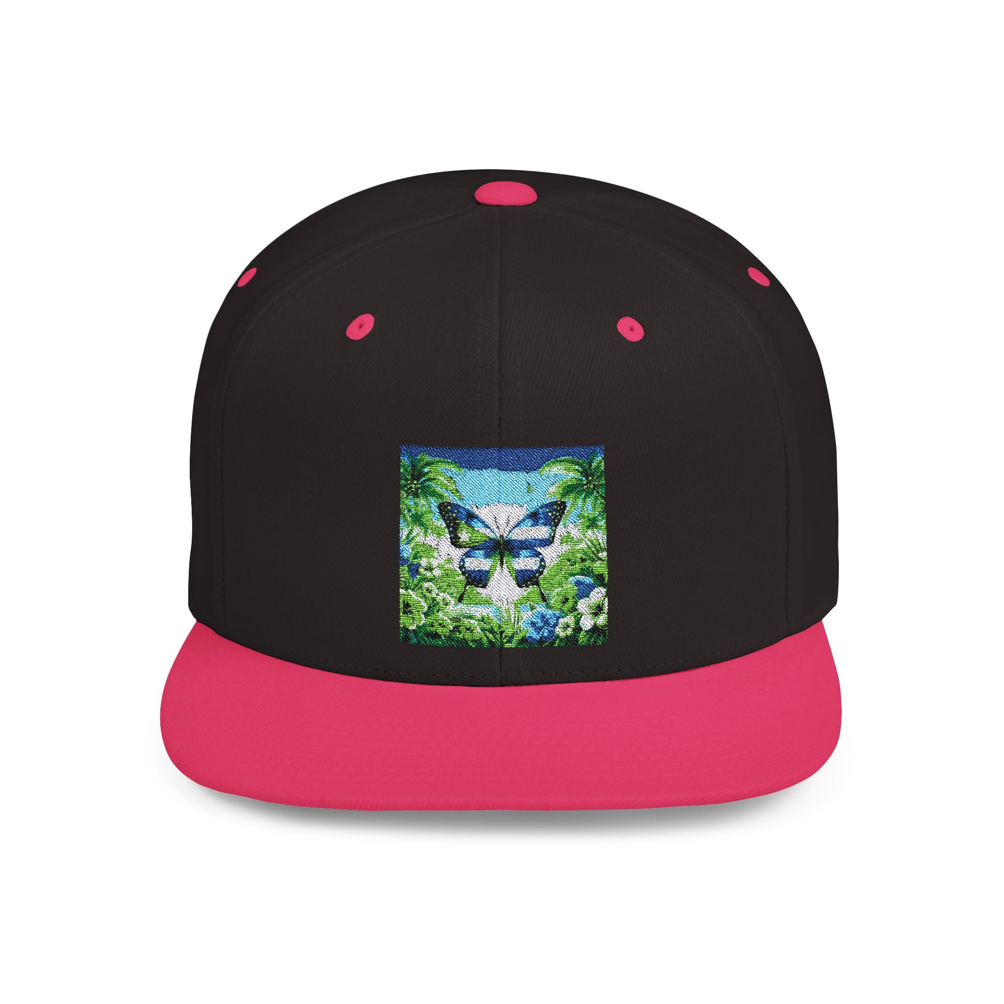 Flat Bill Snapback Butterfly Star Flag