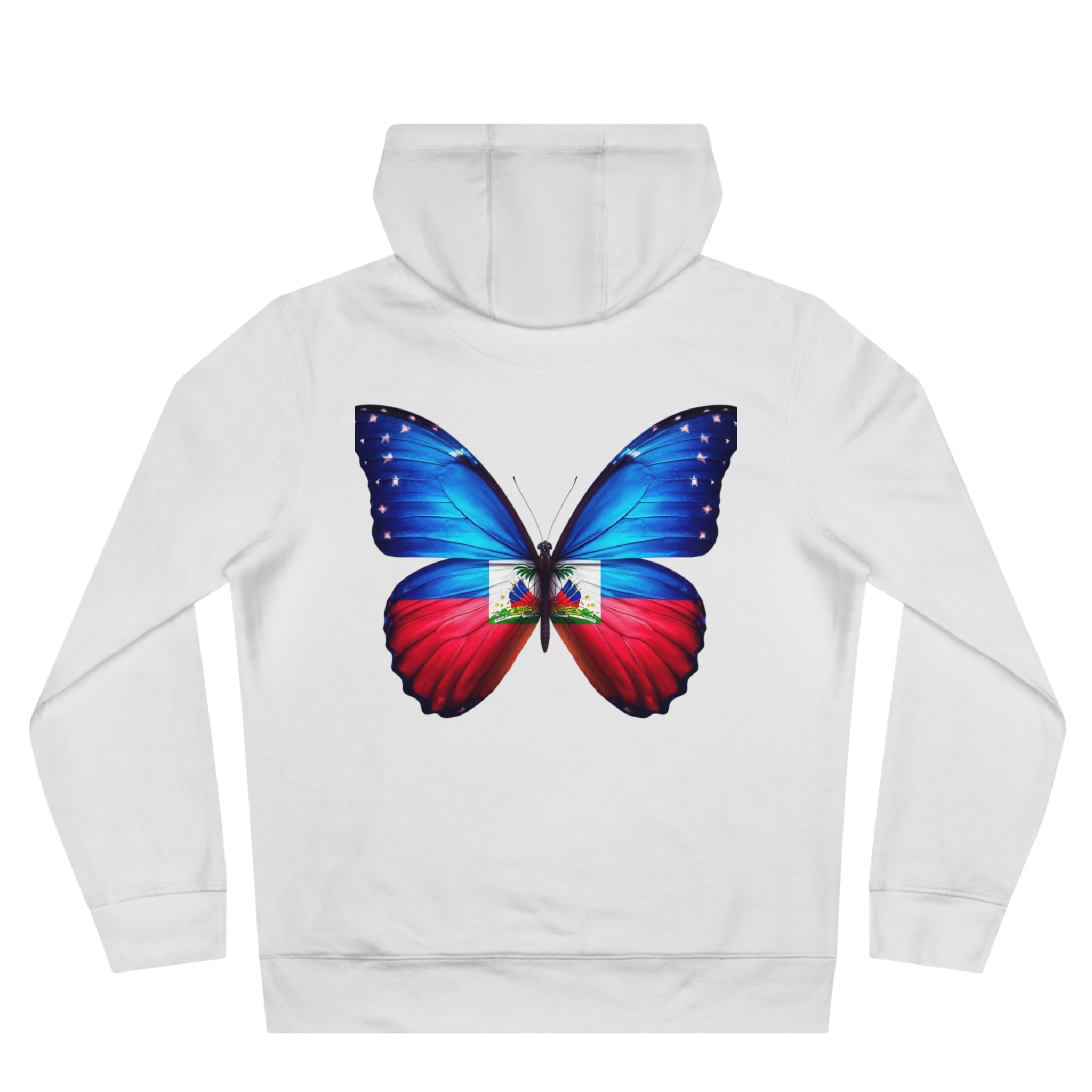 Haitian Butterfly Flag Hoodie Sweatshirt