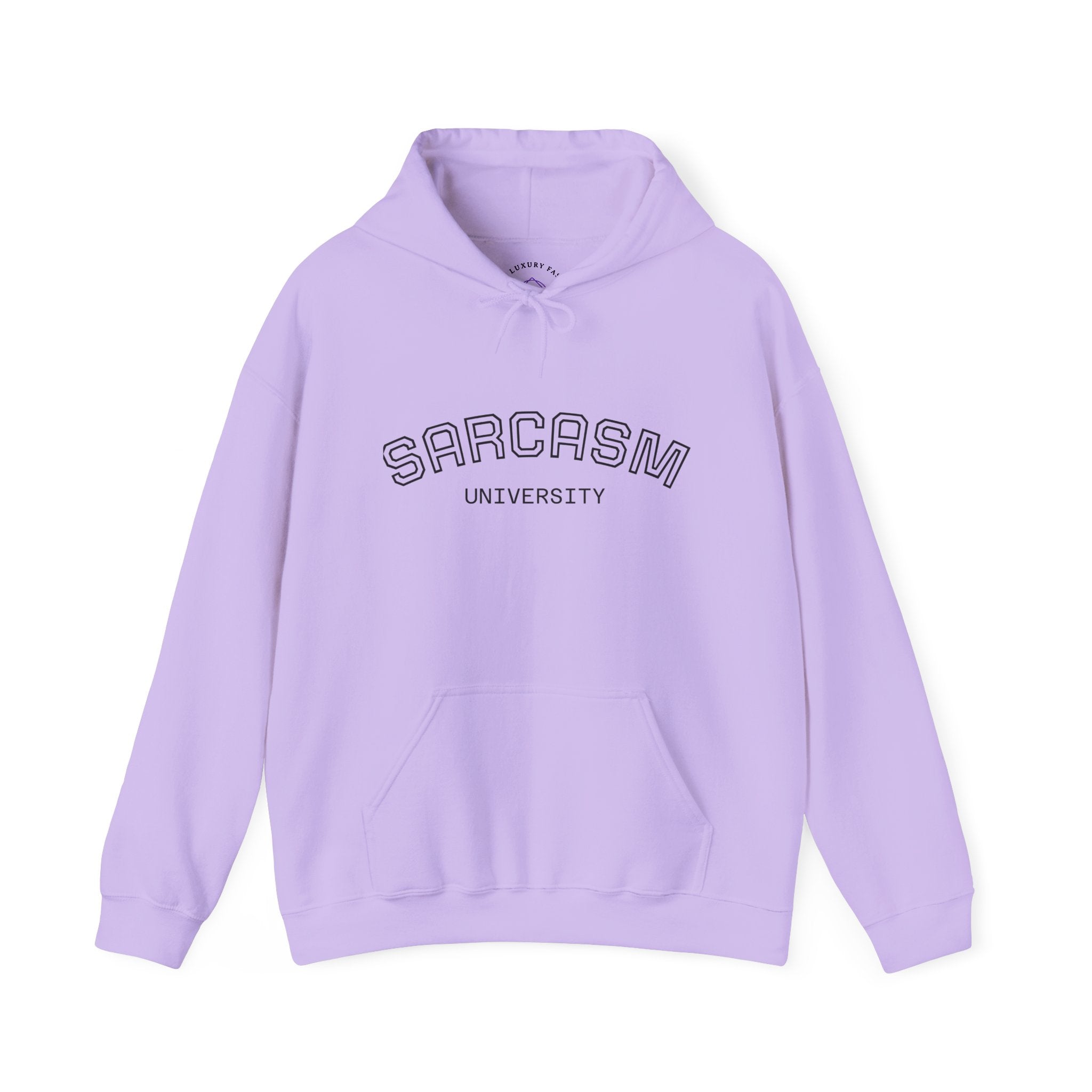 Sarcasm University Hoodie - Unisex Heavy Blend Sweatshirt for Humor Lovers, Gift for College Students, Trendy Casual Wear