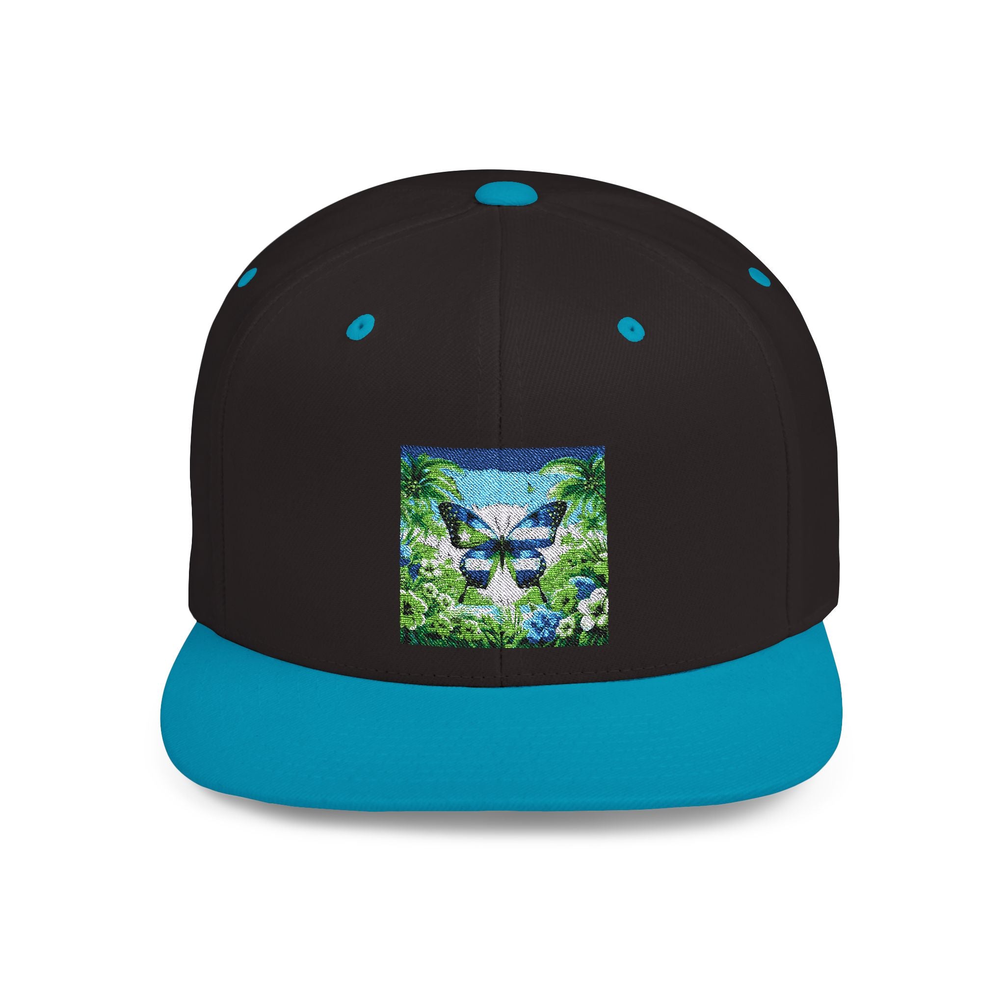 Flat Bill Snapback Butterfly Star Flag