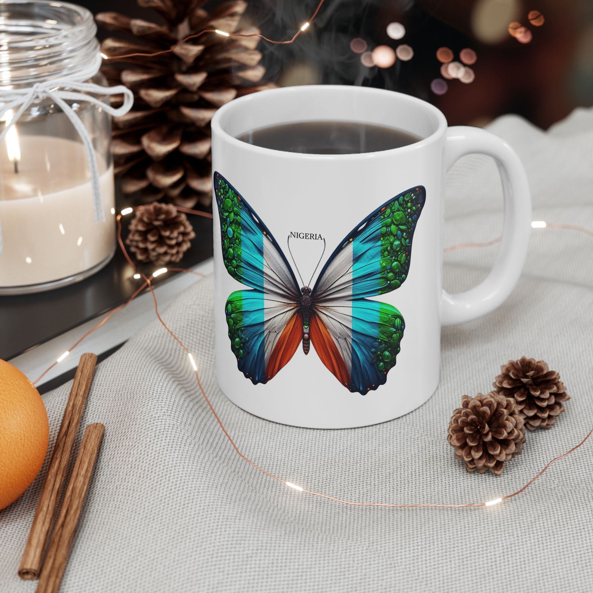 NIGERIAN FLAG Ceramic Mug.