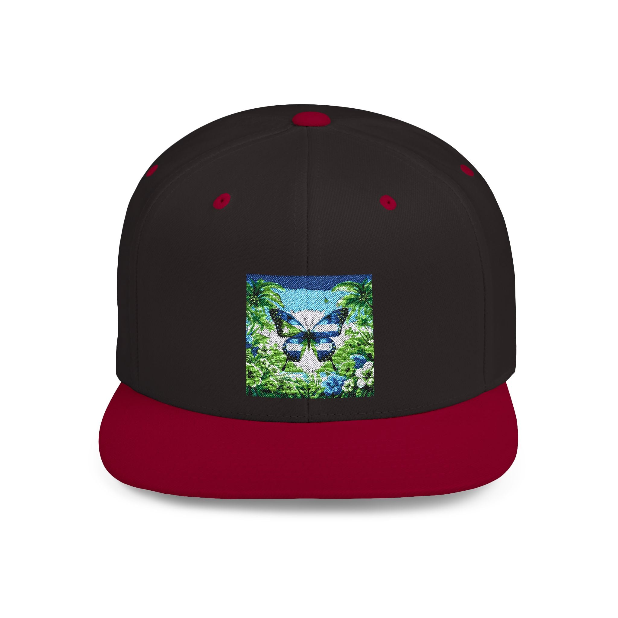 Flat Bill Snapback Butterfly Star Flag