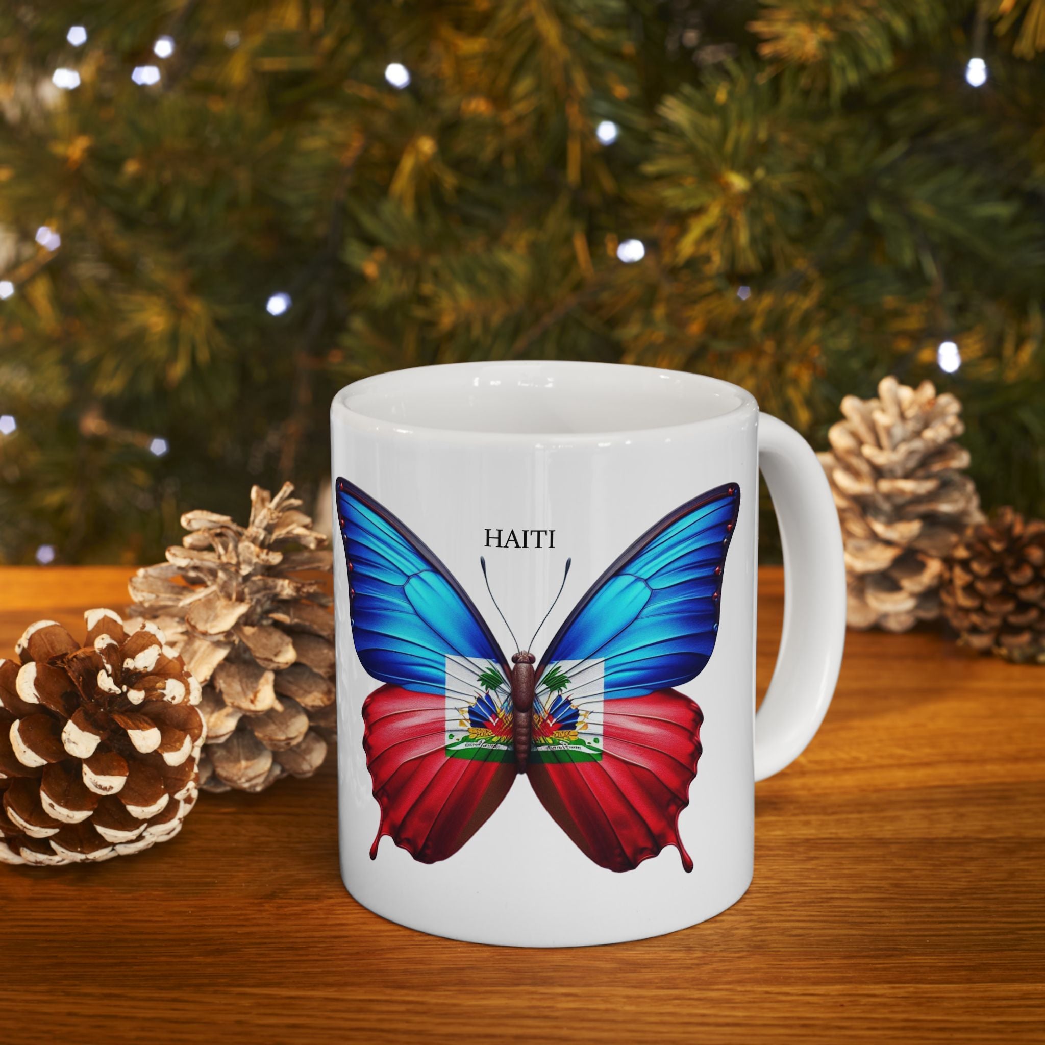 HAITIAN FLAG Ceramic Mug, (11oz, 15oz)