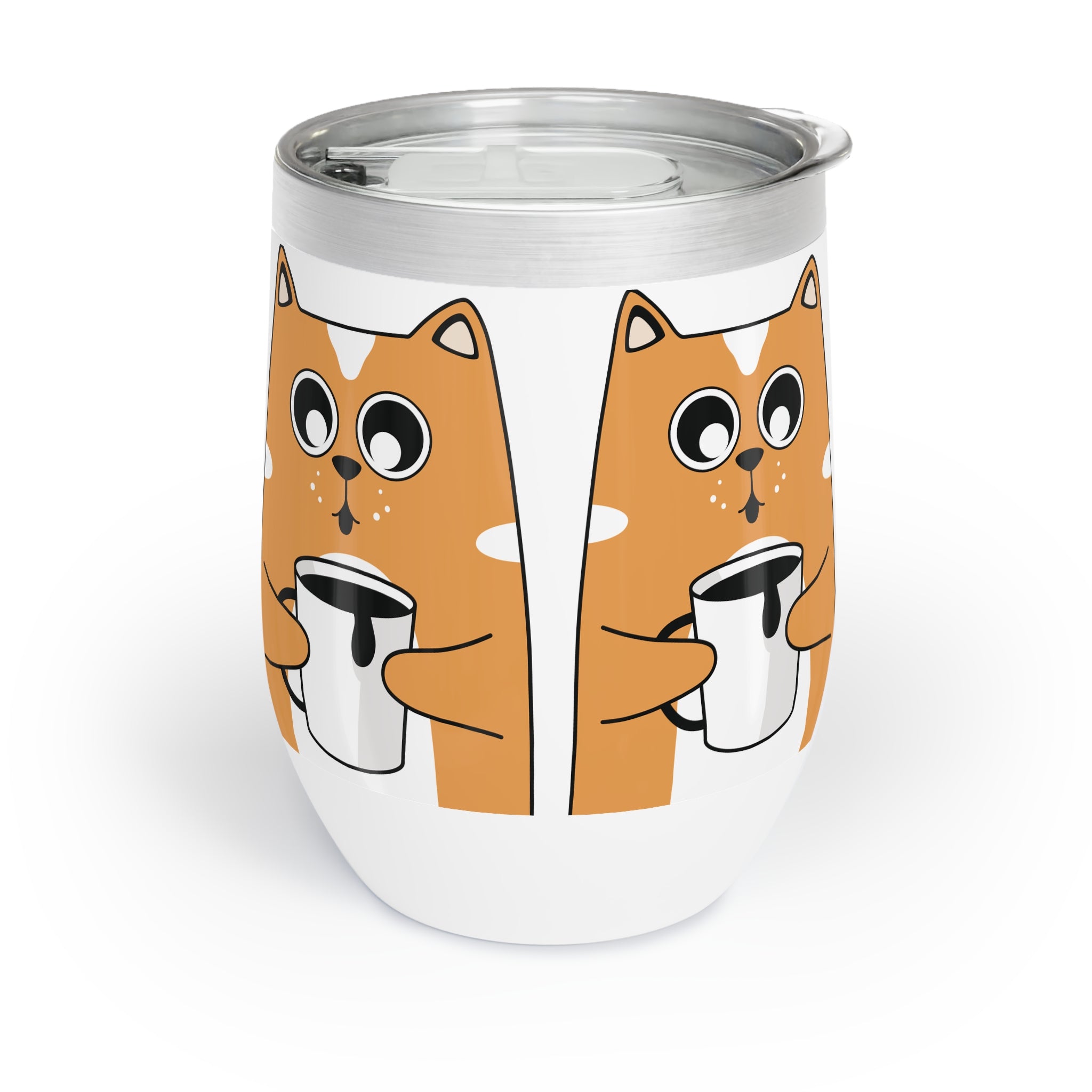 Cat Chill Wine Tumbler 12 oz