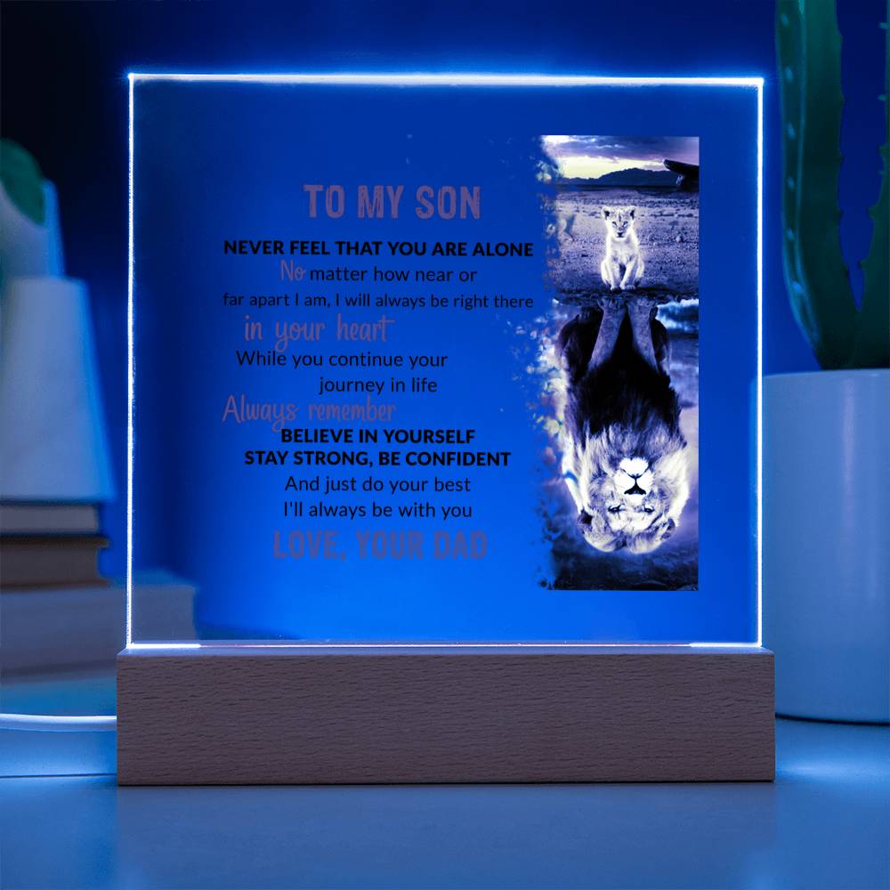 To My Son | Square Acrylic Plaque