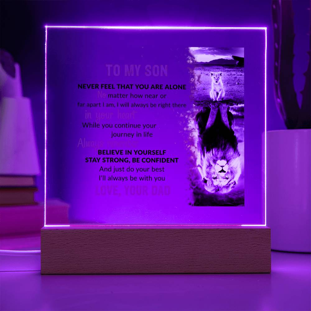 To My Son | Square Acrylic Plaque