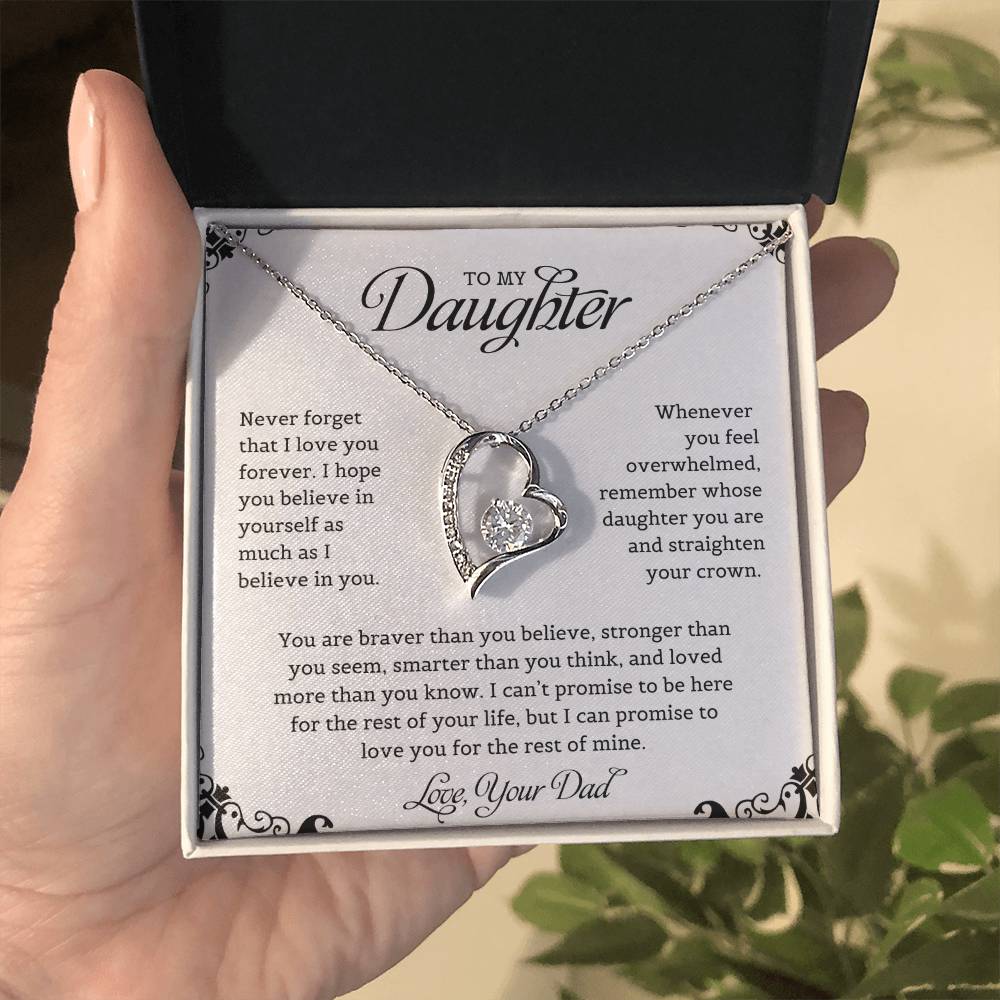 To My Daughter | Never Forget That I Love You - Forever Love Necklace